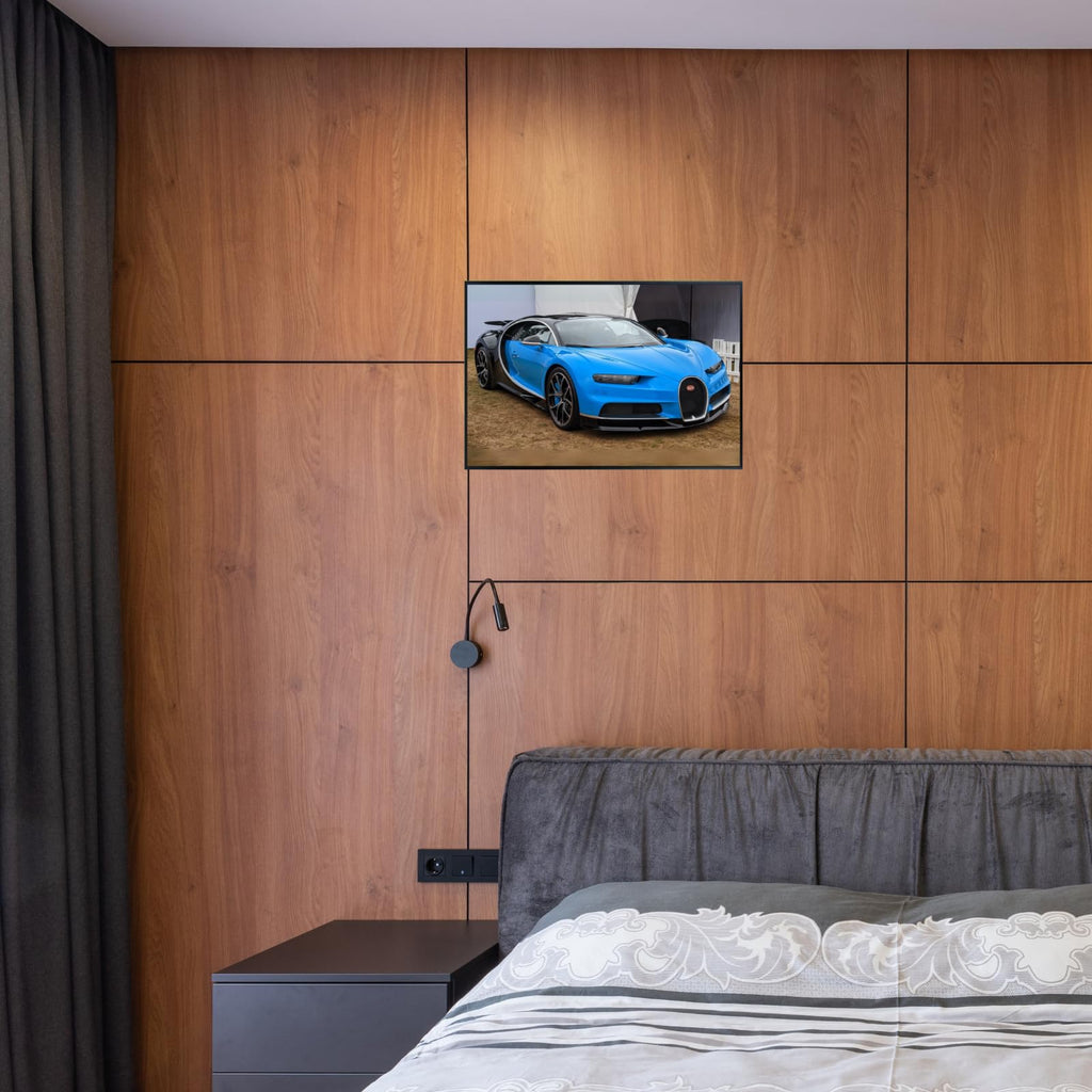 Blessed Posters Bugatti Chiron Poster – Exotic Supercar Wall Art Print for Garage Office Bedroom Living Room Décor – Luxury Car Gift for Enthusiasts
