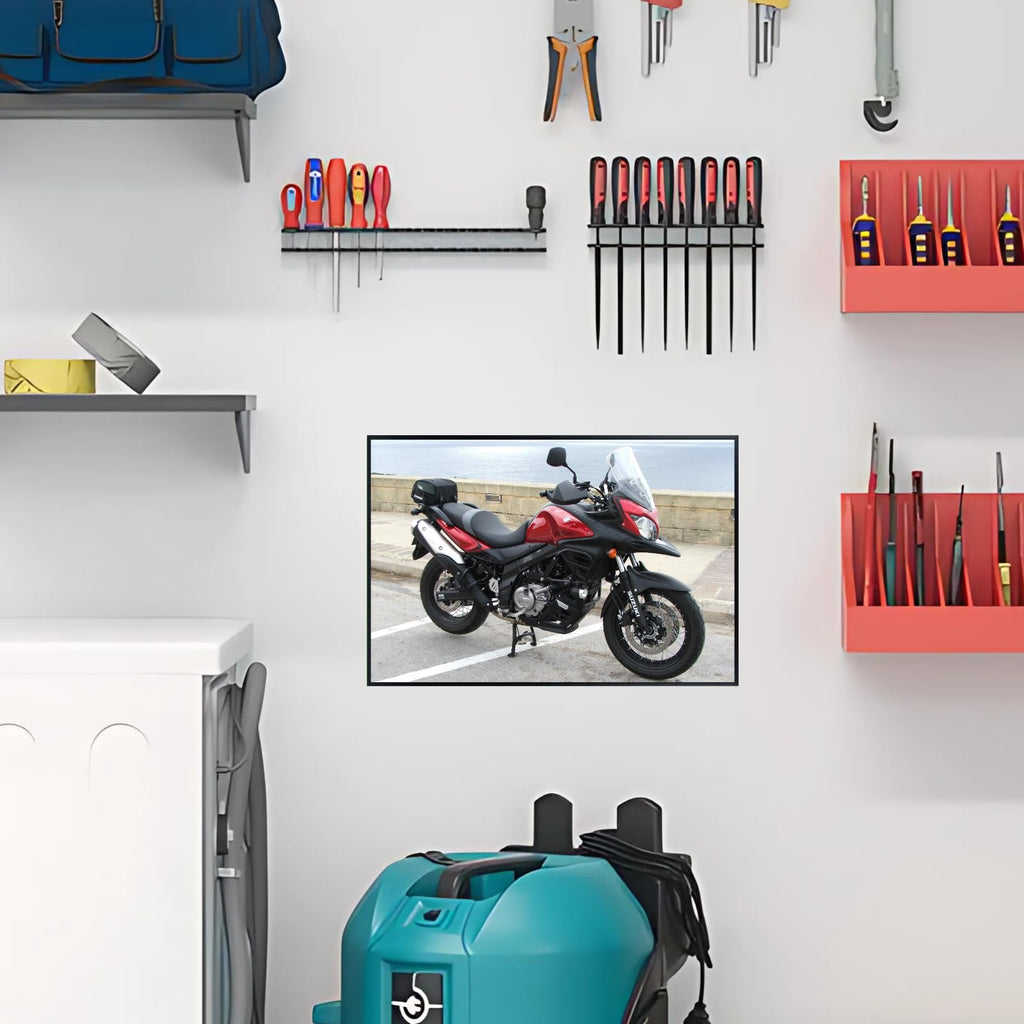Suzuki V-Strom 650XT Motorcycle Poster - Adventure Sportbike Wall Art Print for Living Room, Office or Garage