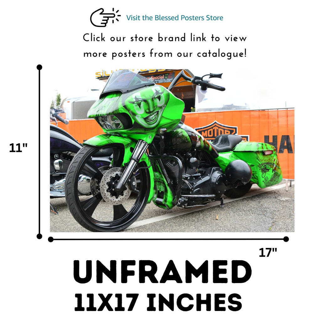 Road Glide Street | Glide Motorcycle Poster - Classic Moto Artwork for Living Room, Garage or Office