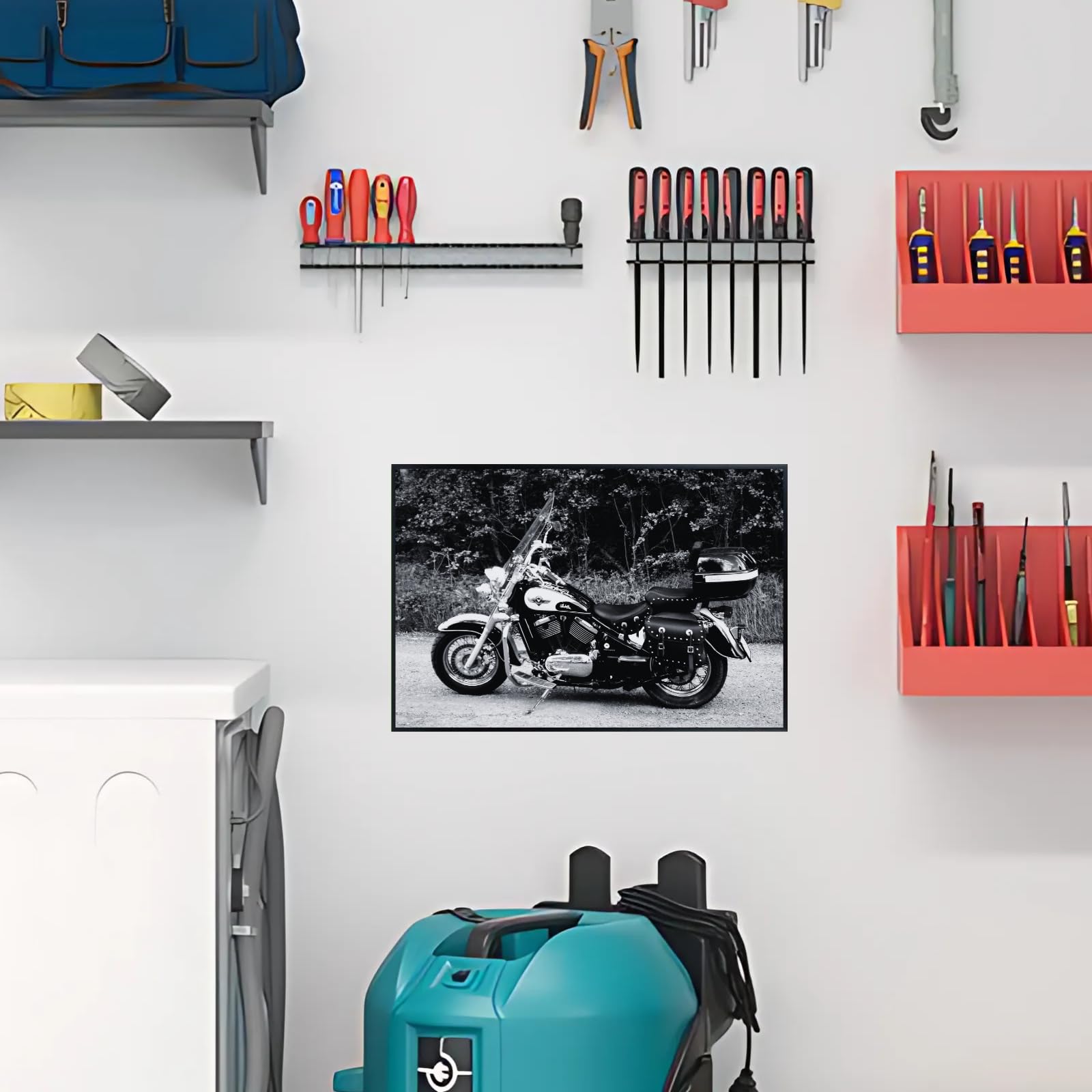 Kawasaki Vulcan S Motorcycle Poster - Cruiser Wall Decor for Garage, Living Room or Man Cave