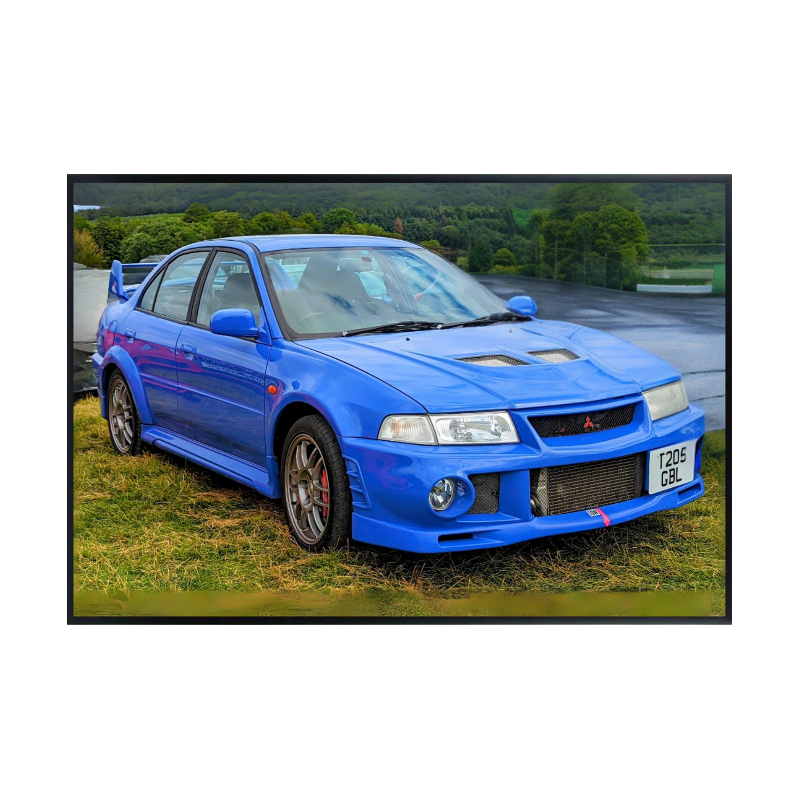 Blessed Posters Mitsubishi Lancer Evolution VI Wall Poster – Legendary JDM Performance Car Art for Garage Bedroom Office or Living Room – Collector Tuner Decor