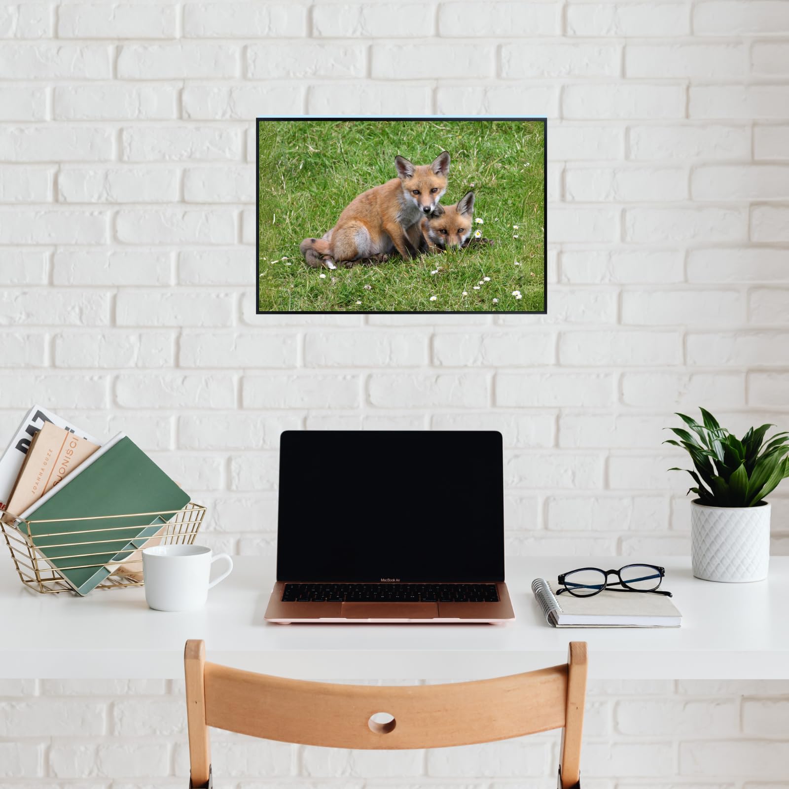 Wild Red Fox Wall Art – Nature Wildlife Poster Print for Bedroom, Living Room, Office, or Study Décor