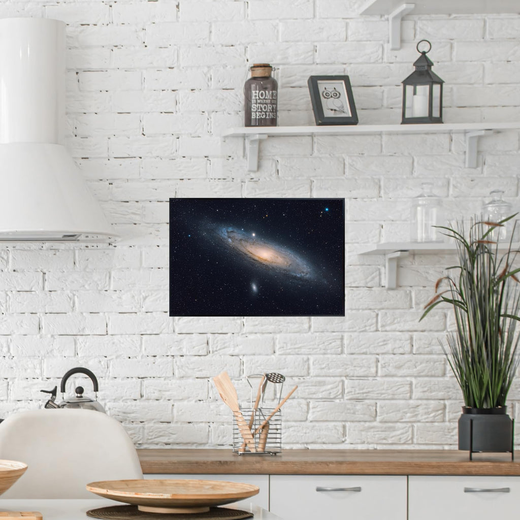 Blessed Posters Andromeda Galaxy Wall Art – Galaxy Night Sky Space Poster for Bedroom, Living Room, Office, or Home Decor – Astronomy Photography Print