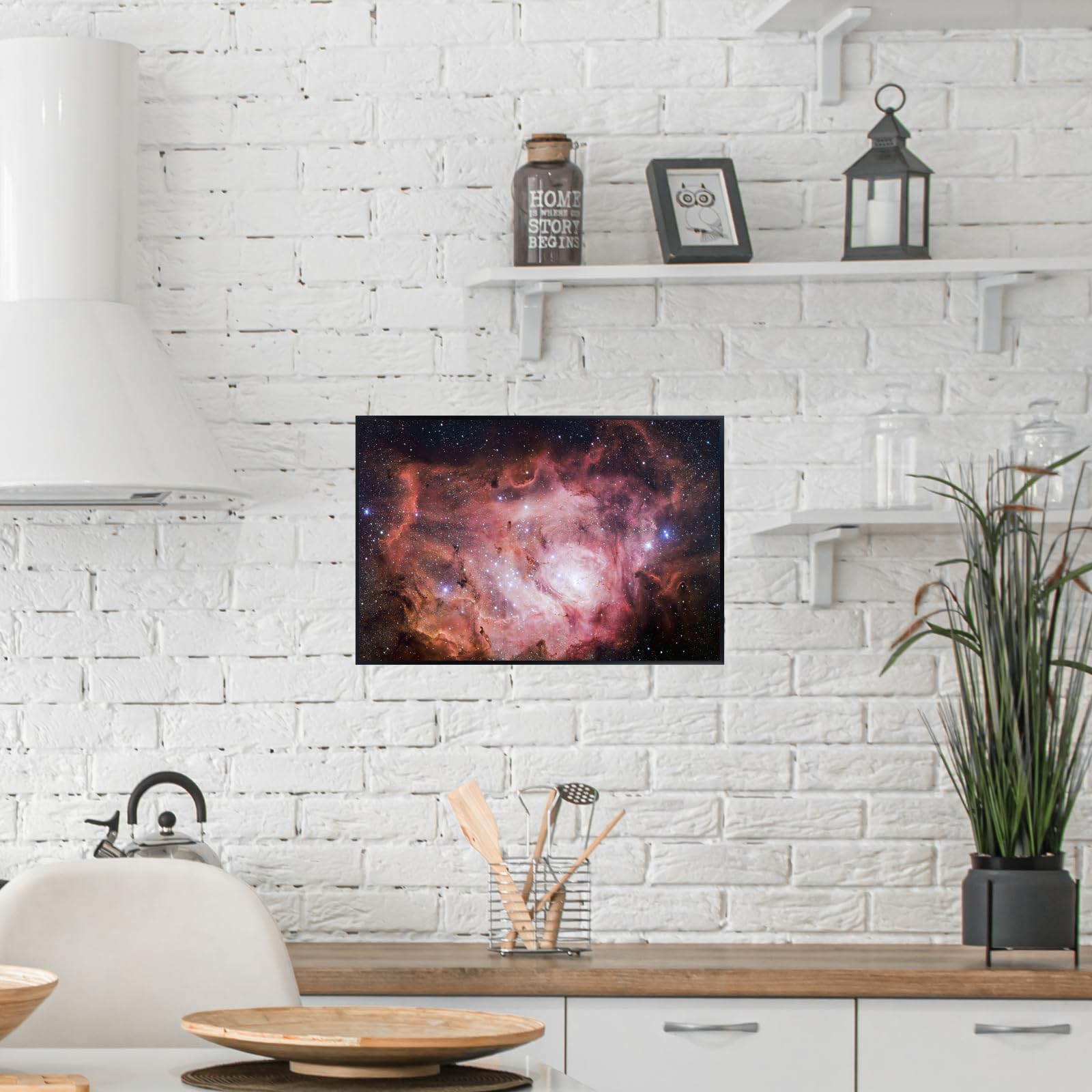 Blessed Posters Lagoon Nebula Poster – Galaxy Night Sky Wall Art Print – Space Astronomy Photography for Bedroom Living Room Home Office Decor