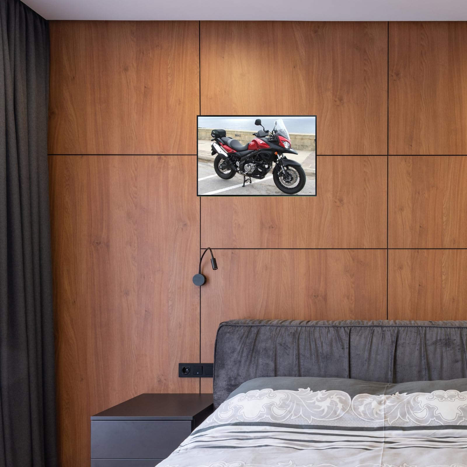 Suzuki V-Strom 650XT Motorcycle Poster - Adventure Sportbike Wall Art Print for Living Room, Office or Garage