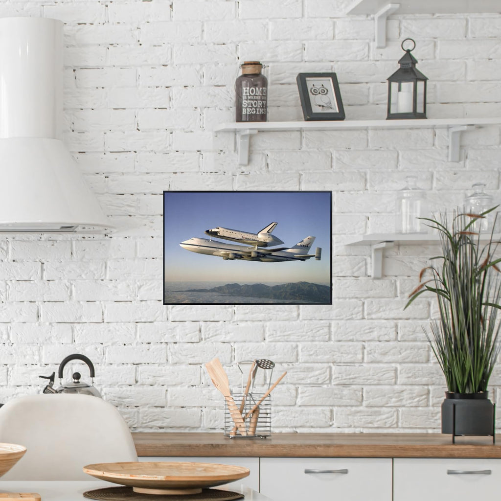 Blessed Posters Space Shuttle Carrier Poster – Galaxy Wall Art Print for Home Office Bedroom Decor – Space Photography Artwork