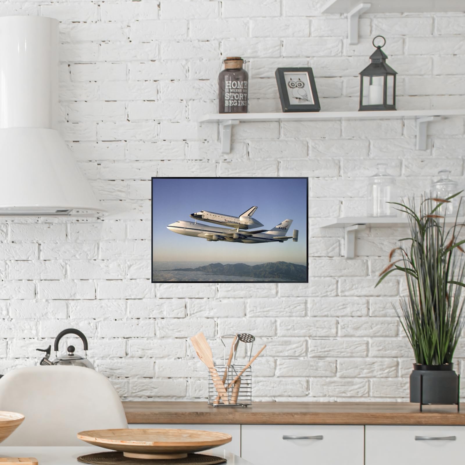 Blessed Posters Space Shuttle Carrier Poster – Galaxy Wall Art Print for Home Office Bedroom Decor – Space Photography Artwork