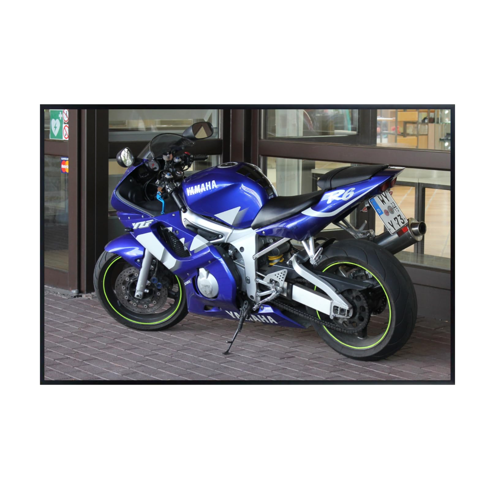 Yamaha R6 K265 Poster - Sport Motorcycle Wall Art Decor  for  Garage, Living Room or Man Cave