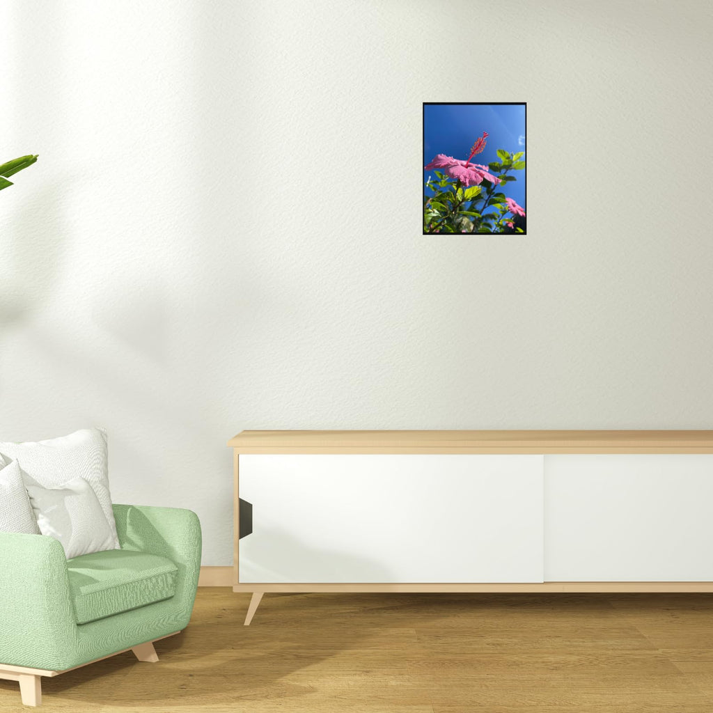 Hibiscus Rosa-Sinensis Botanical Poster – Vibrant Floral Wall Art for Home Decor, Living Room, Bedroom, Office & Gallery Spaces