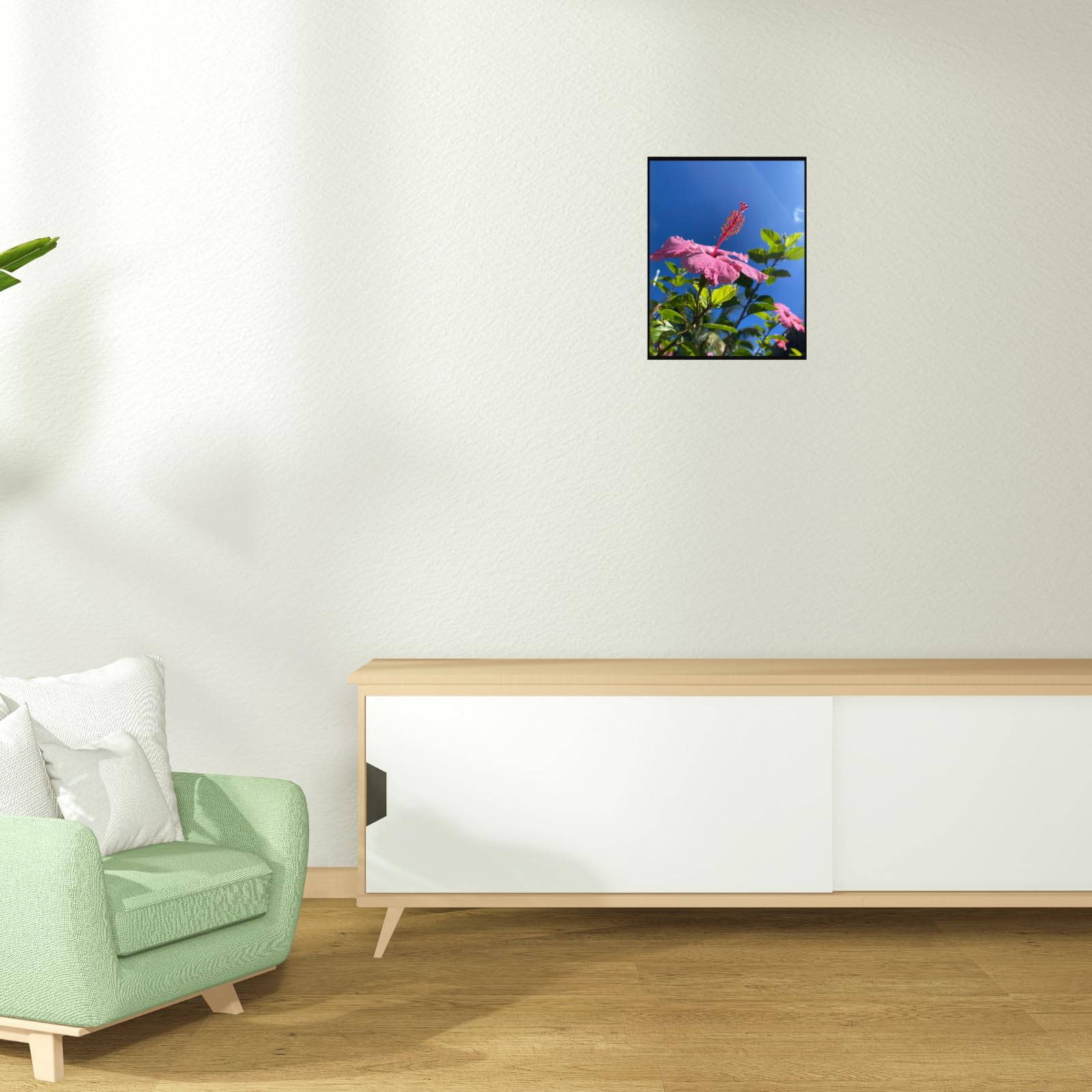 Hibiscus Rosa-Sinensis Botanical Poster – Vibrant Floral Wall Art for Home Decor, Living Room, Bedroom, Office & Gallery Spaces