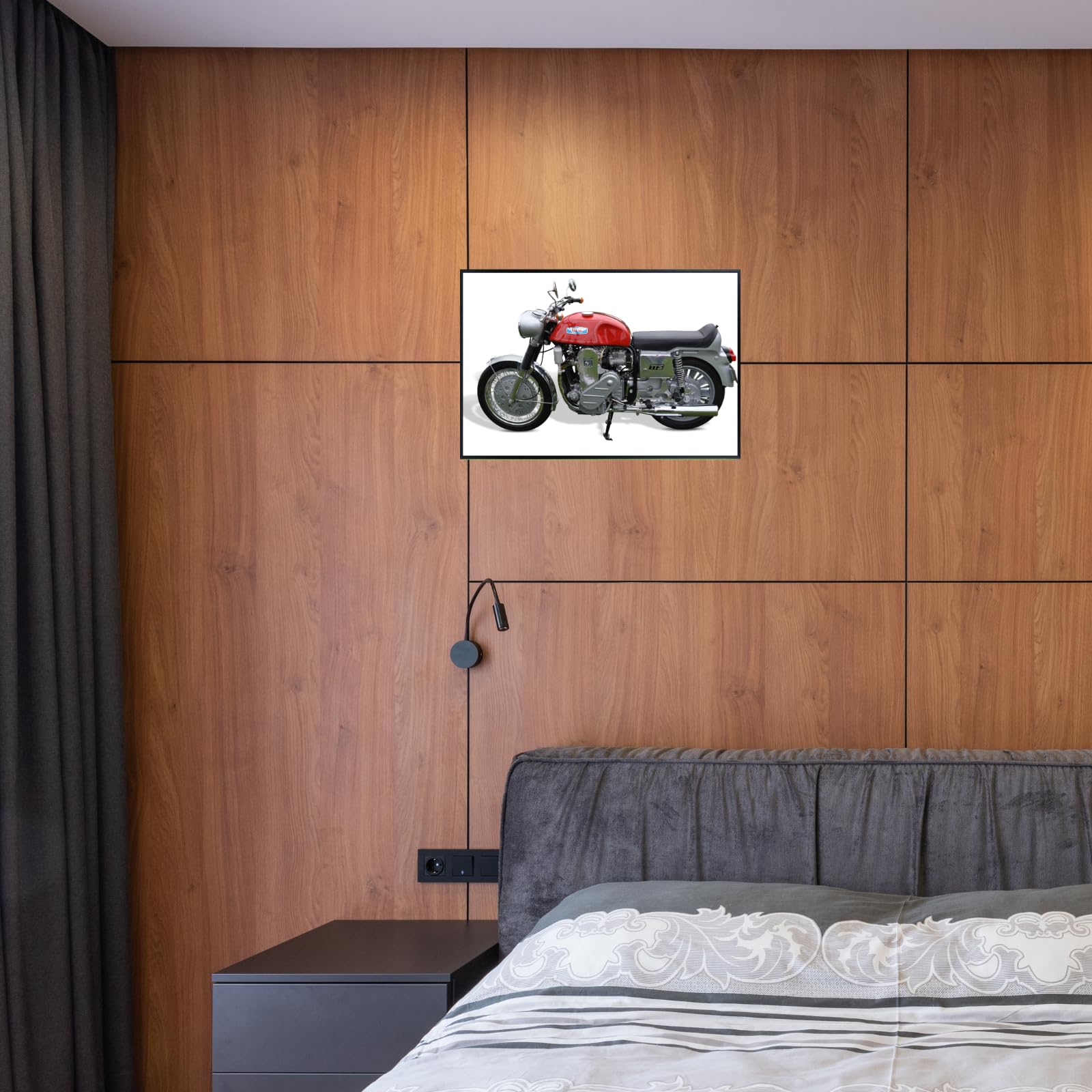 MUNCH TTS 1200 Motorcycle Poster – Vintage Racing Wall Art Print for Garage, Office, or Man Cave