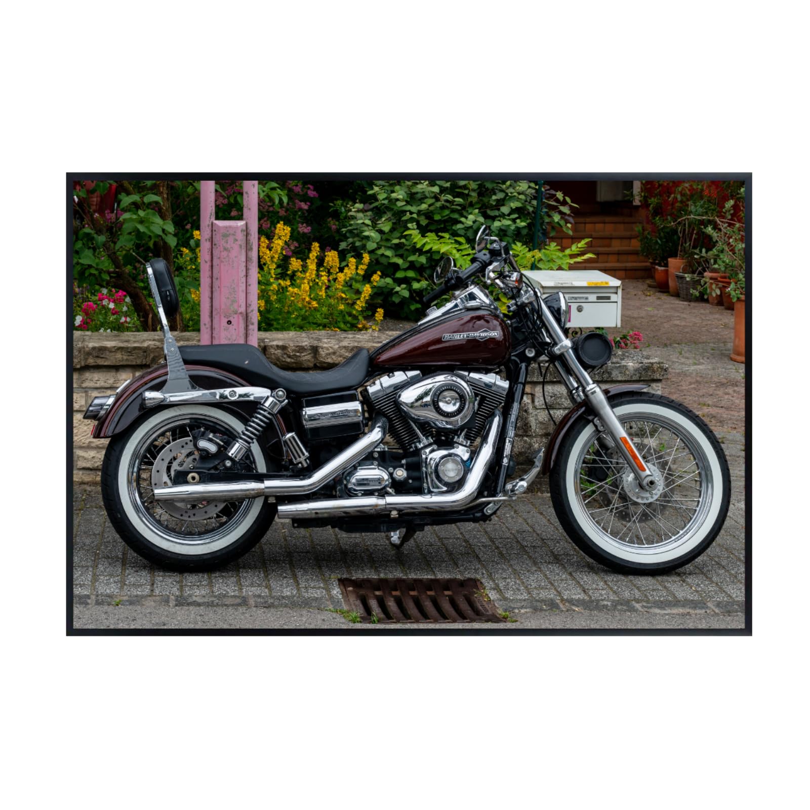 Dyna Super Glide Sport FXDX Motorcycle Poster – Vintage Bike Wall Art Print for Garage, Office, or Man Cave