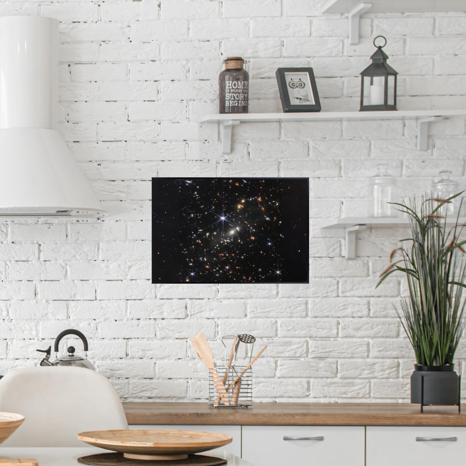 Blessed Posters Galaxy Cluster Wall Art – Night Sky Astronomy Print Space Photography Poster for Bedroom Living Room Home Office Decor