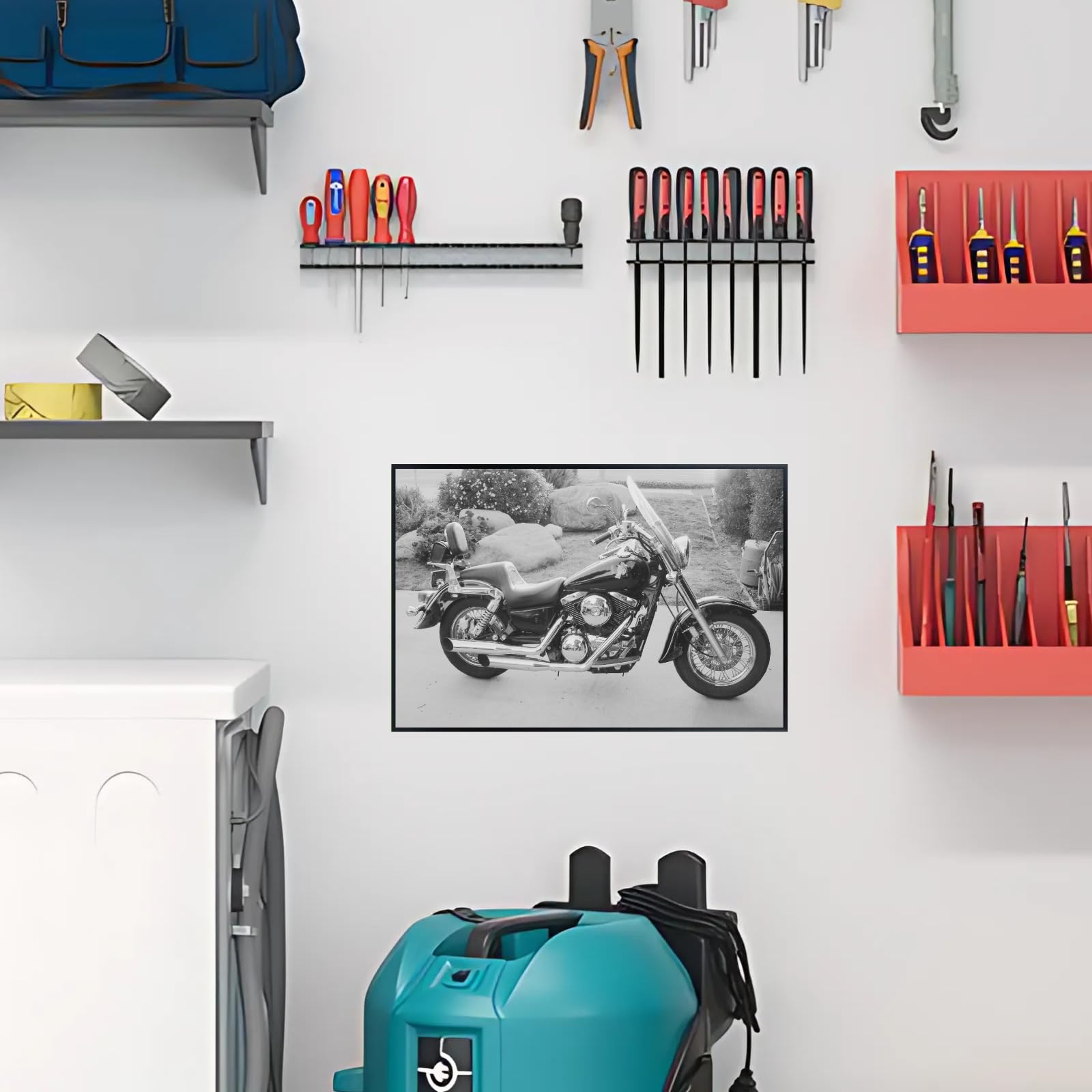 Kawasaki Vulcan Motorcycle Poster - Motorbike Wall Decor for Living Room, Garage or Man Cave