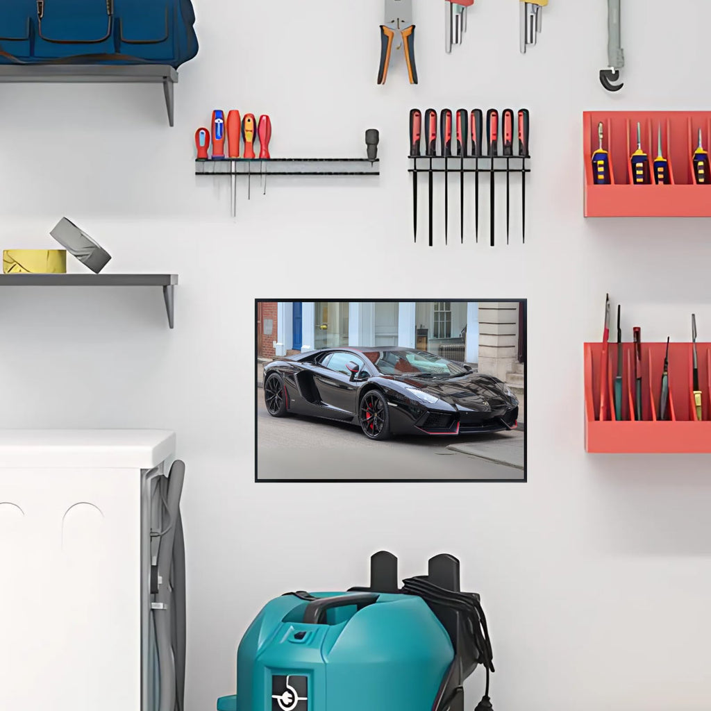 Blessed Posters Lamborghini Aventador Poster – Supercar Wall Art Print, Hypercar Artwork for Garage, Office, Bedroom, or Living Room Decor