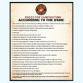 Blessed Posters Rules for Gunfighting Marine Corps Military Home Decor Patriotic American Wall Art USMC Decoration Gift for Veterans