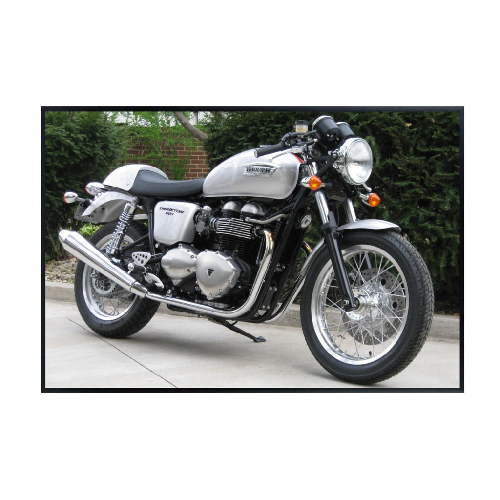 Triumph Thruxton 900 Motorcycle Poster Cafe Racer Print Motorbike Wall Art Decor for Garage, Office, or Man cave