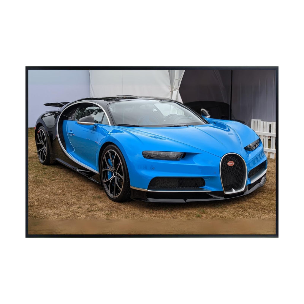 Blessed Posters Bugatti Chiron Poster – Exotic Supercar Wall Art Print for Garage Office Bedroom Living Room Décor – Luxury Car Gift for Enthusiasts