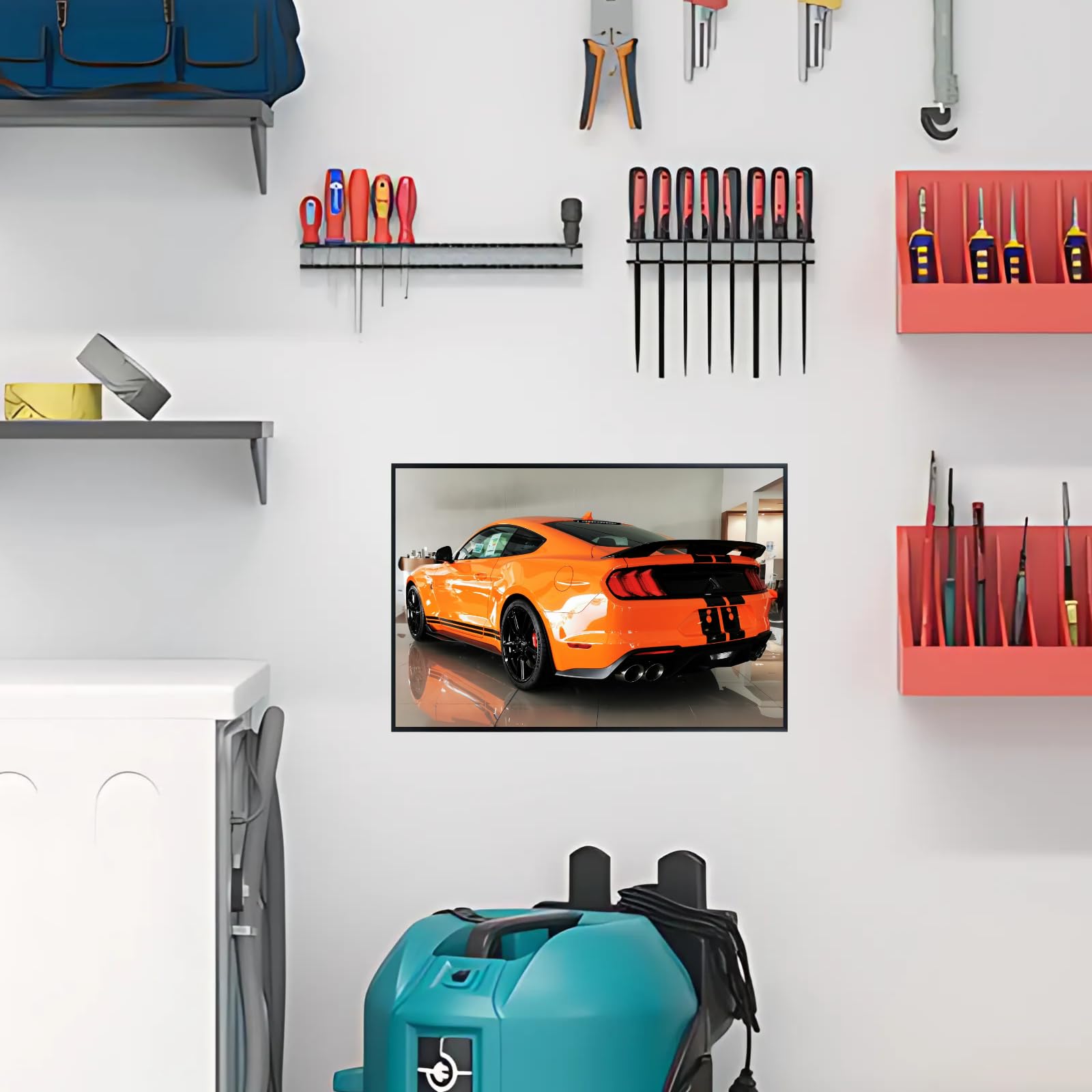 Blessed Posters Shelby Poster – Vintage Muscle Car Artwork for Garage Home Office Bedroom – Classic Automotive Wall Décor