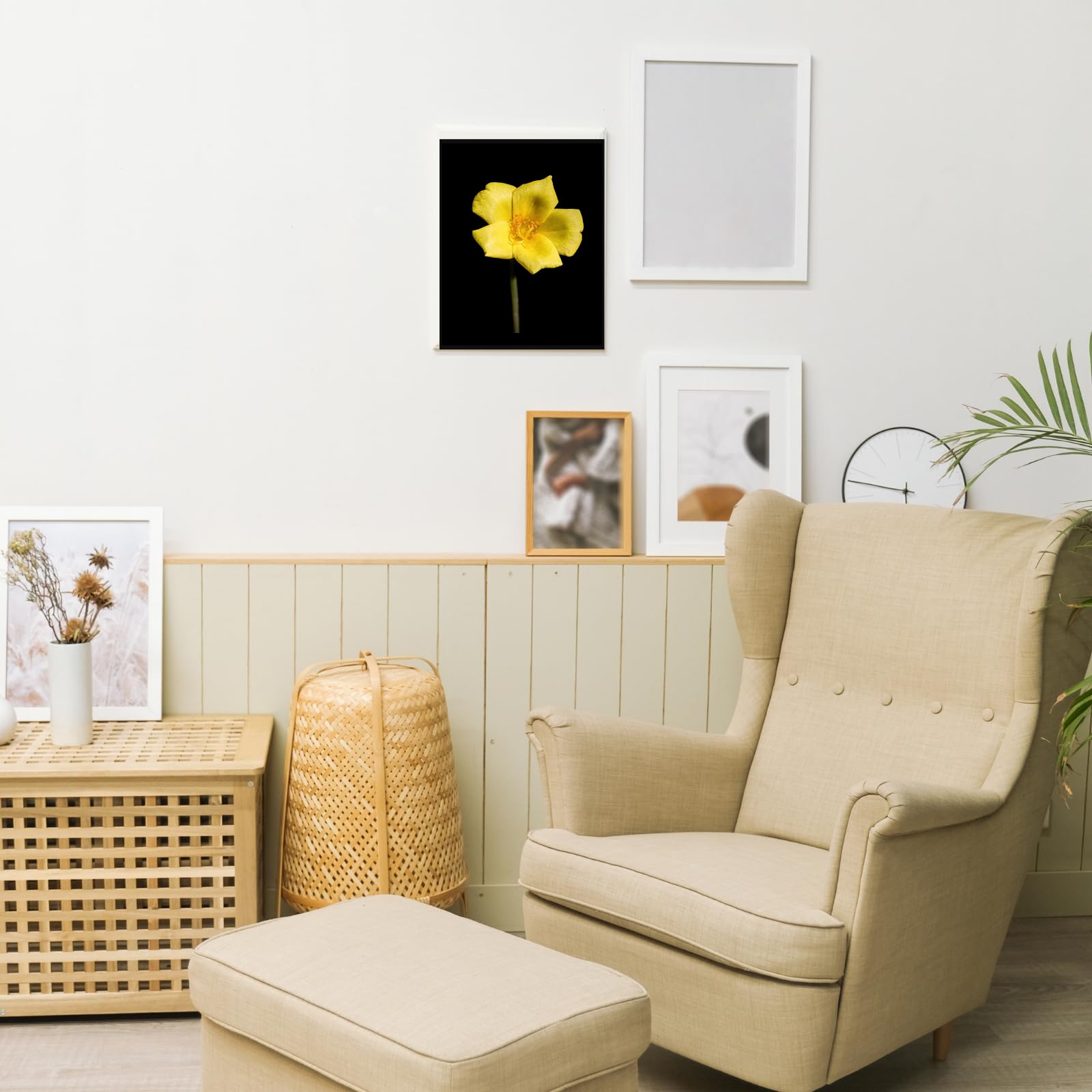 Yellow Portulaca Grandiflora Poster – Botanical Wall Art for Home Decor, Vintage Floral Print, Aesthetic Flower Artwork for Living Room, Bedroom, Office Walls