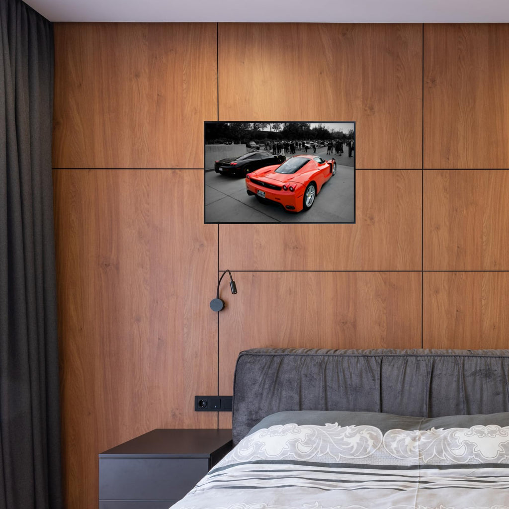 Blessed Posters Ferrari Enzo Wall Art – Exotic Italian Supercar Poster – Luxury Sports Car Print for Garage Office Bedroom Living Room Décor