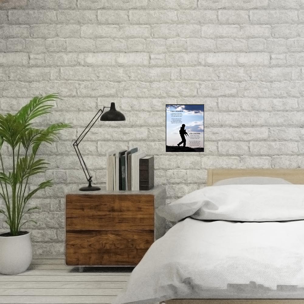 Blessed Posters I Am A Soldier Patriotic American Military Wall Art Inspirational Home Room Decor Gift for Veterans