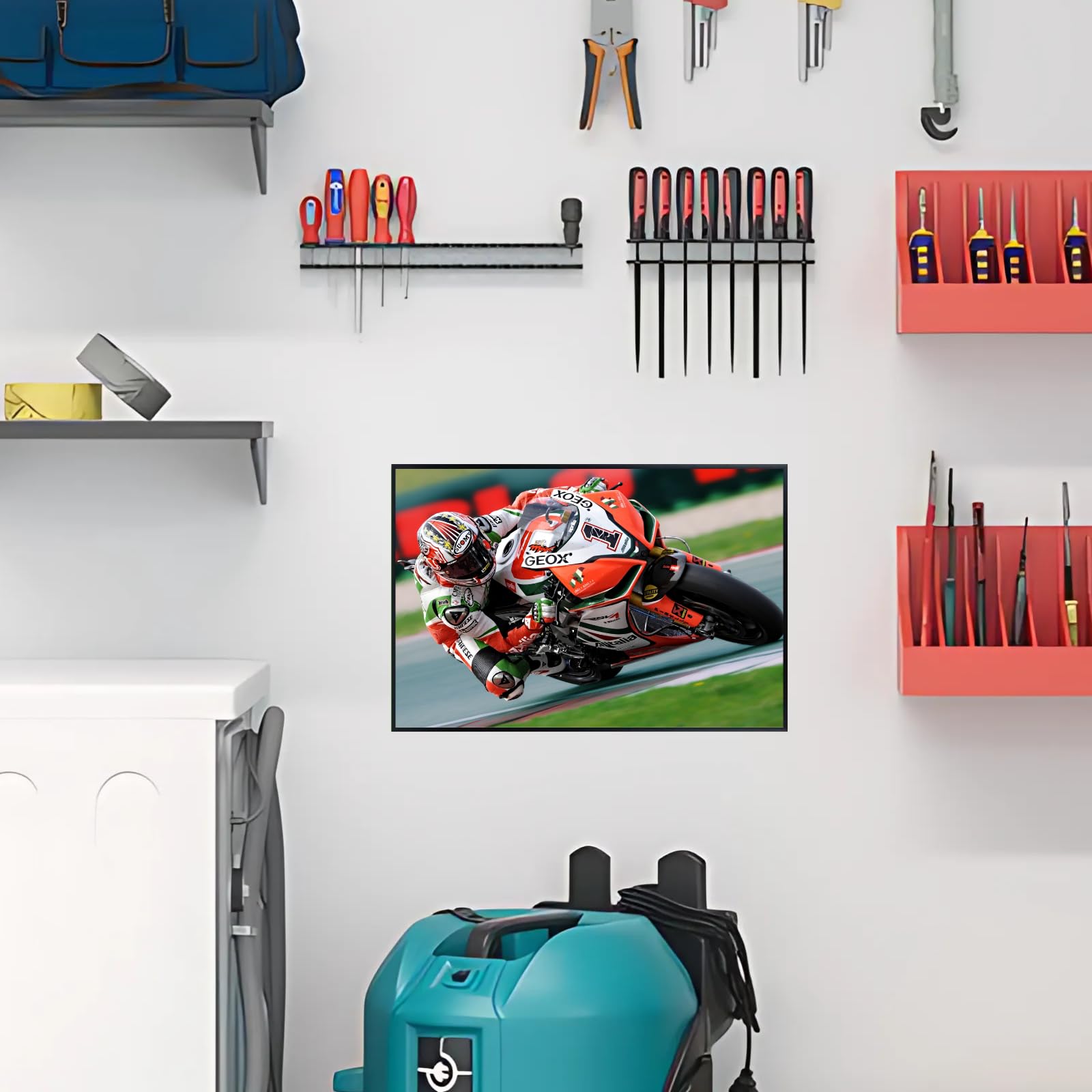 Aprilia RSV Poster -  Motorcycle Wall Art Print for Garage, Office, or Rider Spaces