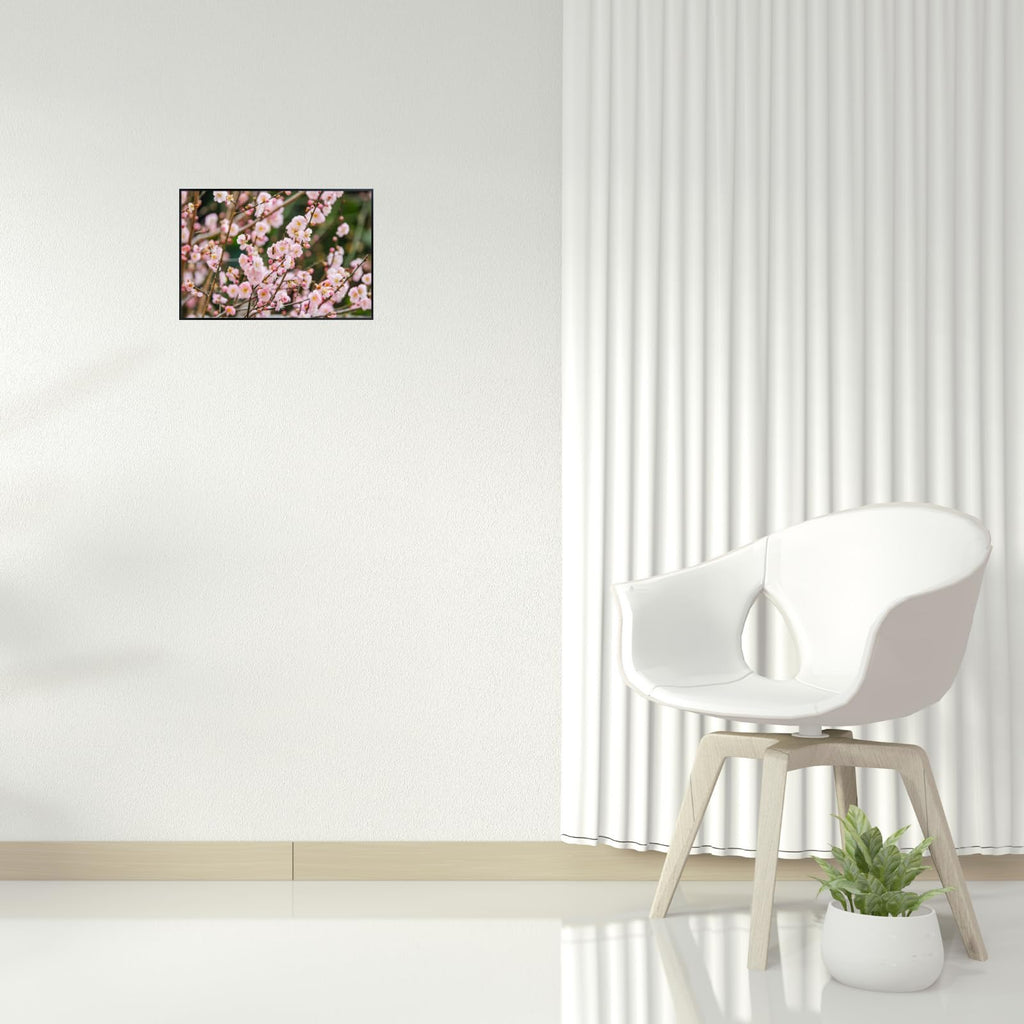 Pink Prunus Poster – Cherry Blossom Botanical Wall Art Print for Home Decor, Living Room, Bedroom, or Office – Elegant Floral Nature Artwork