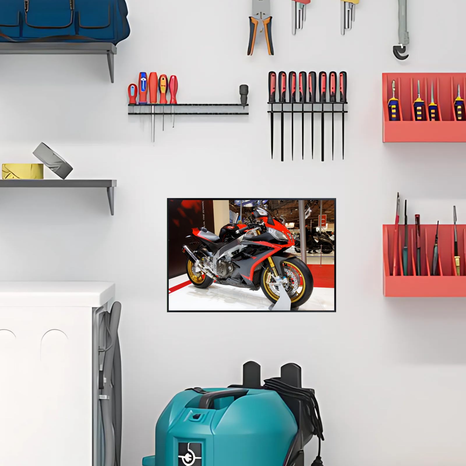 Aprilia RSV Poster -  Sportbike Wall Decor for Garage, Office, or Rider Spaces
