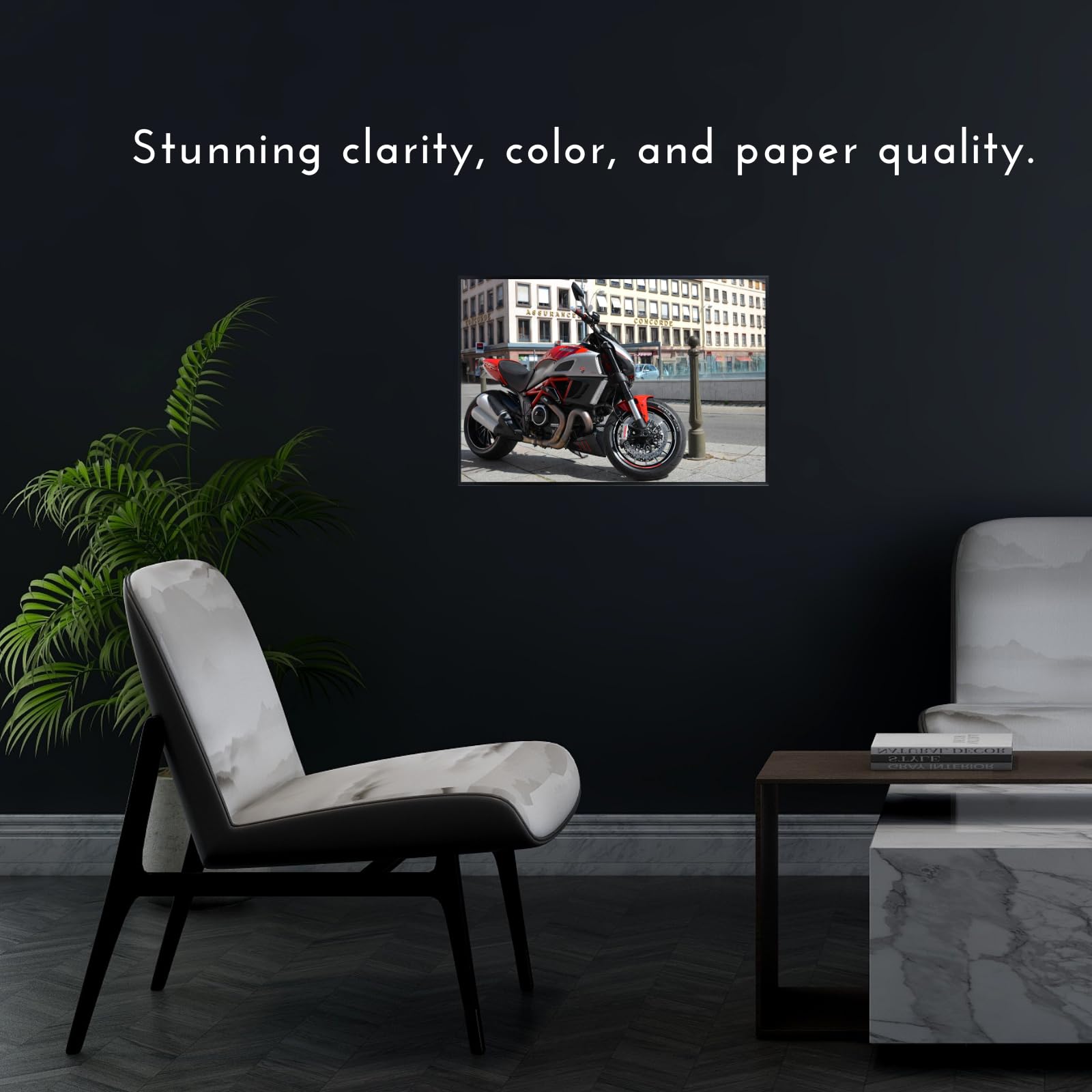 Ducati Diavel Motorcycle Poster - Sport Cruiser Wall Decor For Garage, MAn Cave or Office