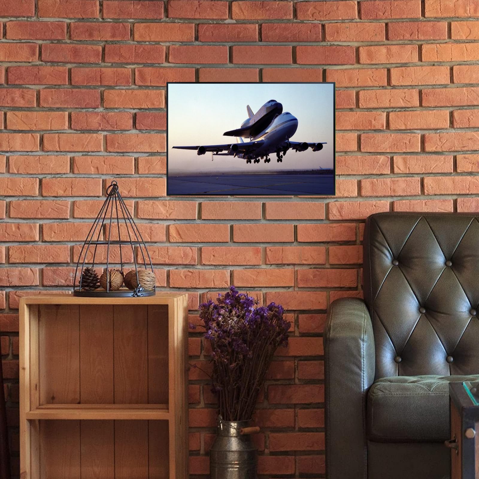Blessed Posters 747 Shuttle Carrier Aircraft No 911 Poster – Galaxy Wall Art Print for Home Office Bedroom Decor – Space Photography Artwork