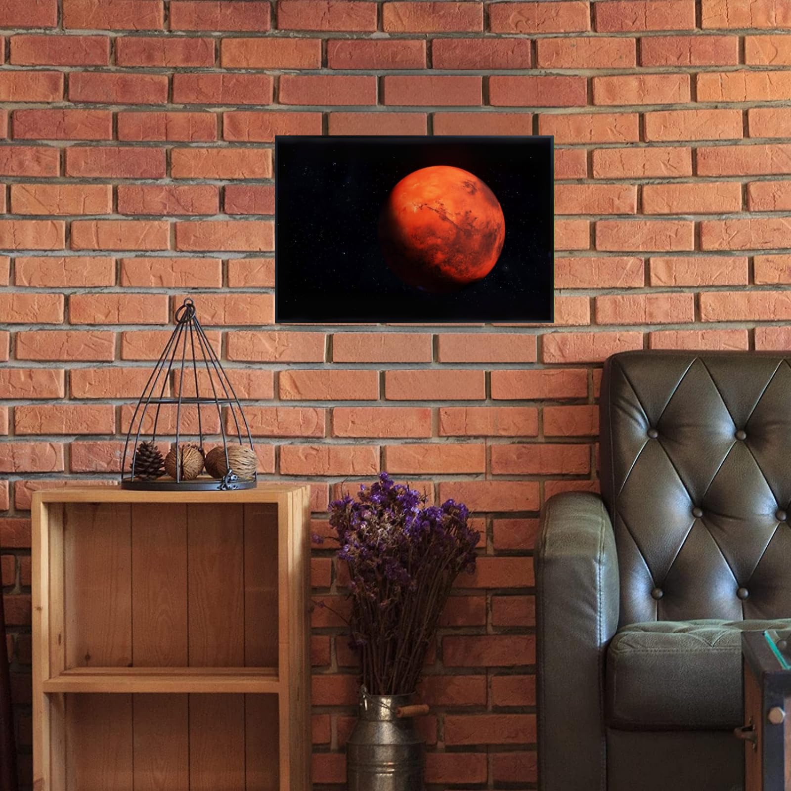 Blessed Posters Planet Mars Poster – Galaxy Wall Art Print for Home Office Bedroom Decor – Space Astronomy Artwork