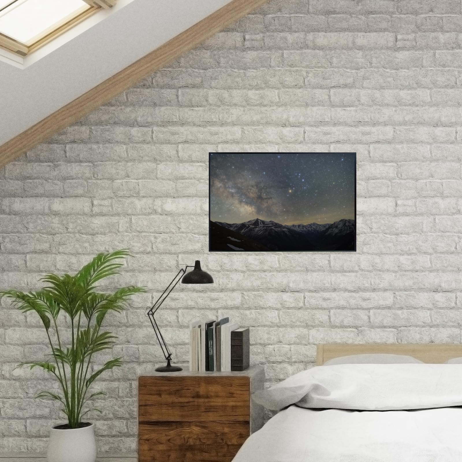 Blessed Posters Milky Way Poster – Galaxy Night Sky Wall Art for Bedroom Living Room Office or Home Decor – Cosmic Space Astronomy Print