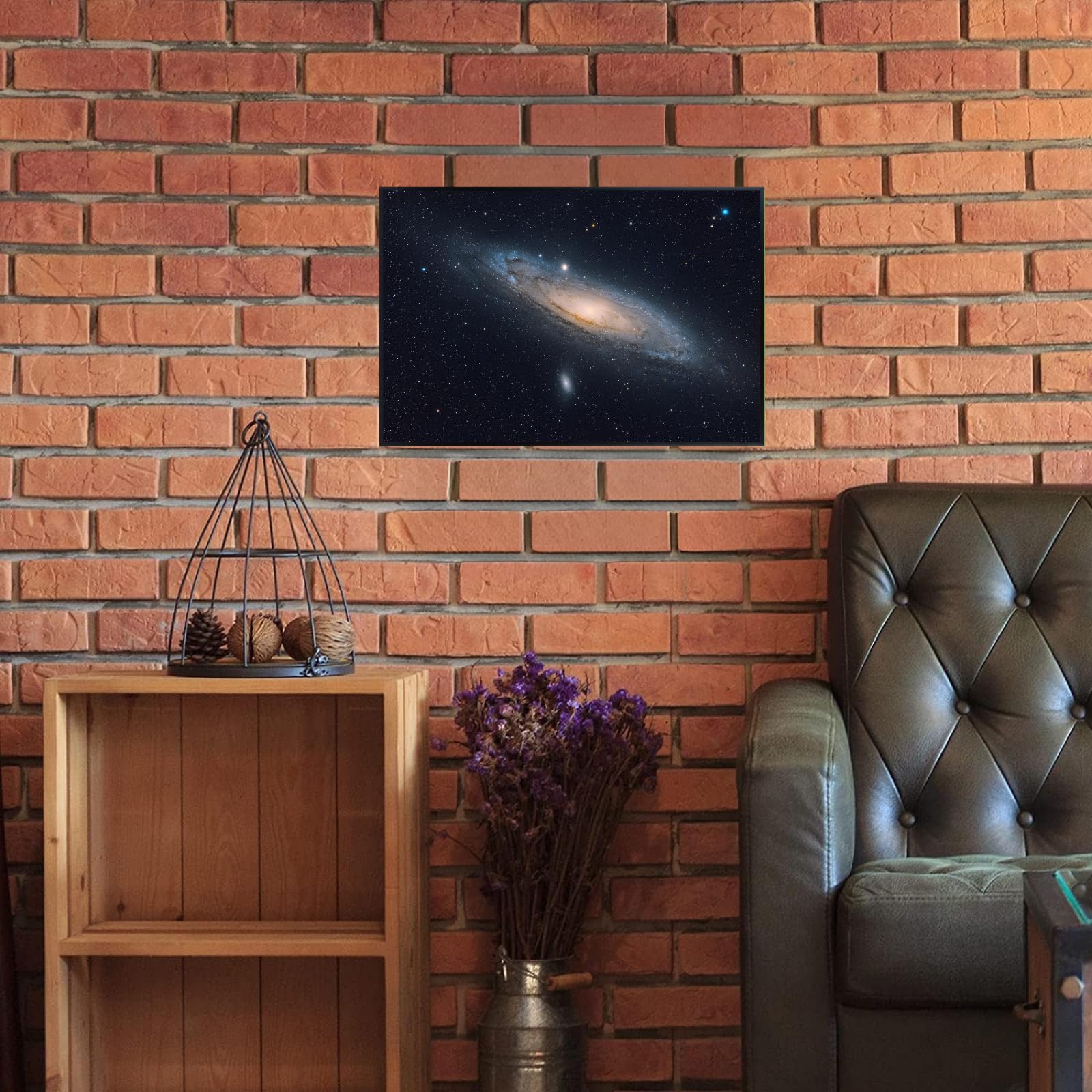 Blessed Posters Andromeda Galaxy Wall Art – Galaxy Night Sky Space Poster for Bedroom, Living Room, Office, or Home Decor – Astronomy Photography Print