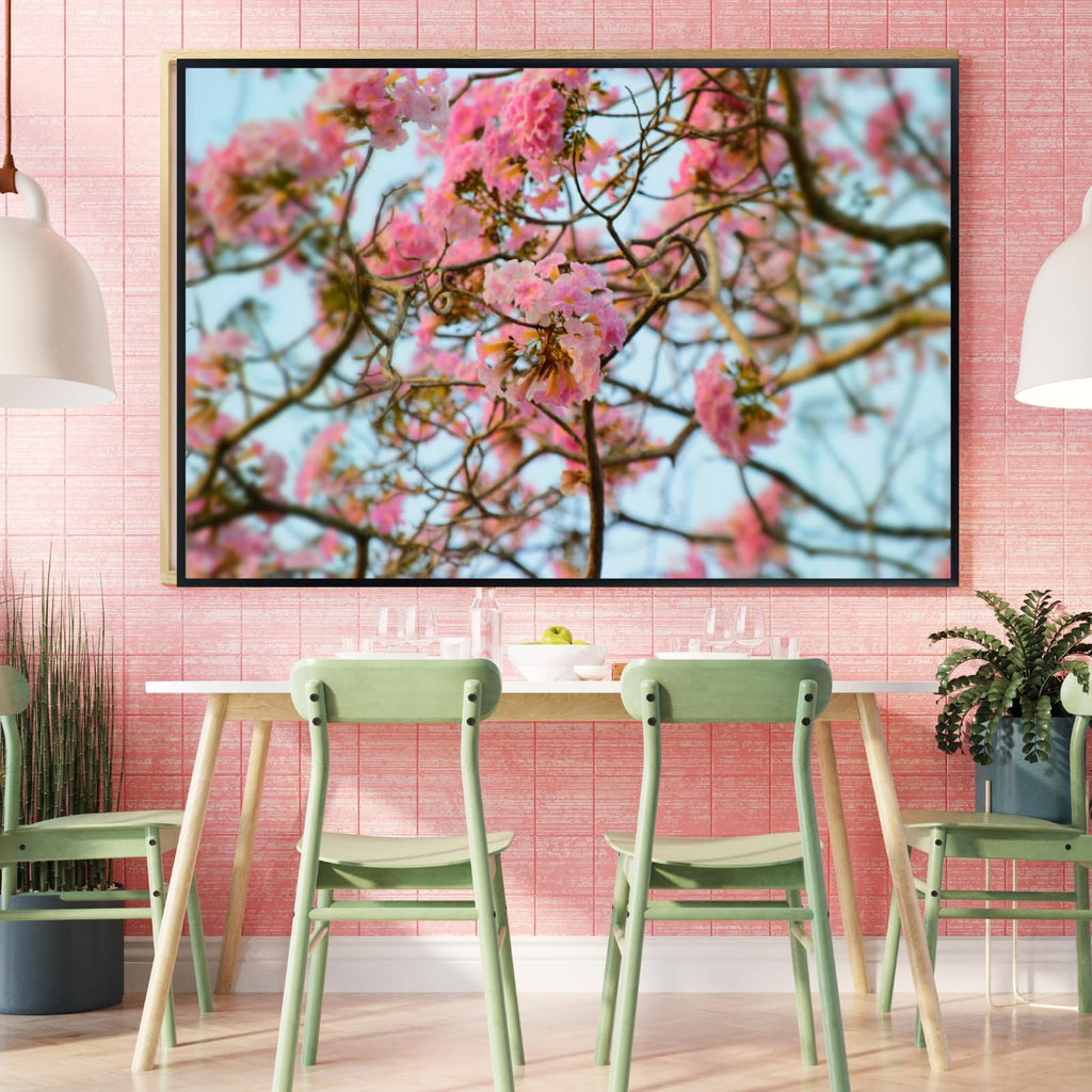 Tabebuia Rosea Wall Art Poster – Botanical Flower Print for Home Decor, Nature-Inspired Floral Art for Living Room, Bedroom, or Office – Elegant Botanical Poster