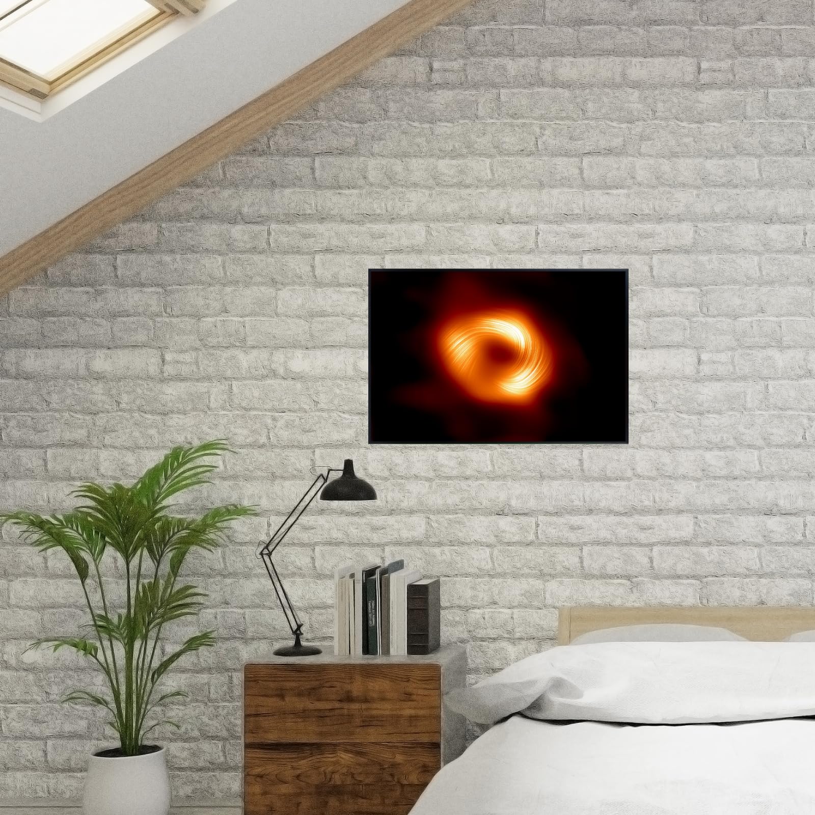 Blessed Posters Milky Way Supermassive Black Hole Wall Art – Galaxy Night Sky Astronomy Poster Space Photography Print for Bedroom Living Room Home Office Decor