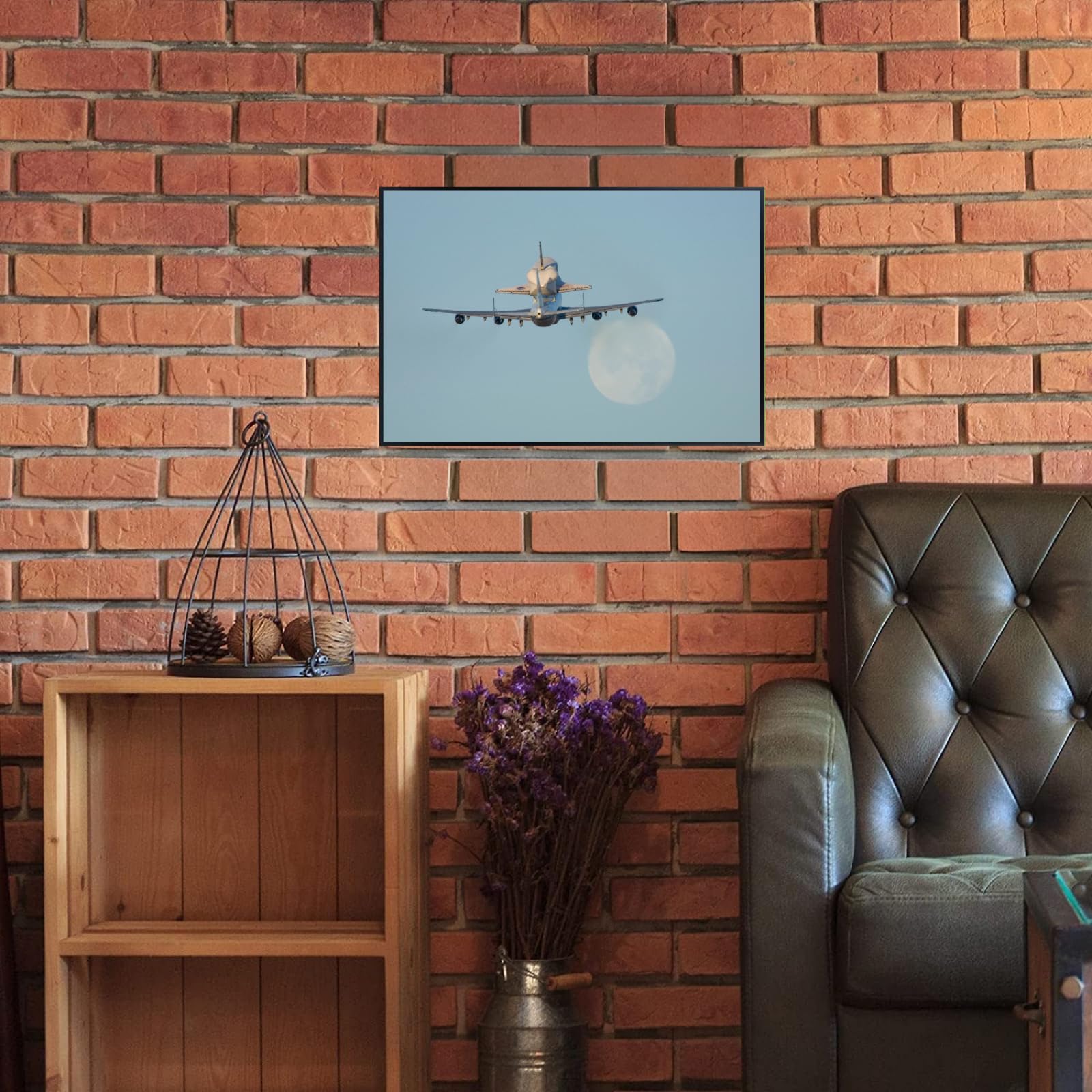 Blessed Posters 747 Shuttle Carrier Aircraft Poster – Galaxy Wall Art Print for Home Office Bedroom Decor – Space Photography Artwork