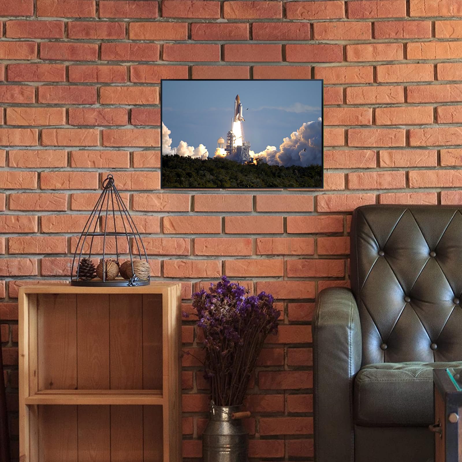Blessed Posters STS-107 Rocket Launch Wall Art – Space Shuttle Columbia Print – NASA Astronomy Decor for Home Office Bedroom Living Room