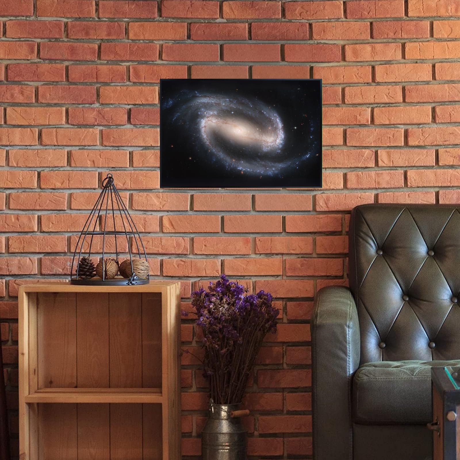 Blessed Posters Spiral Galaxy Wall Art – Space Photography Print Galaxy Night Sky Poster Astronomy Artwork for Bedroom Living Room Home Office Decor