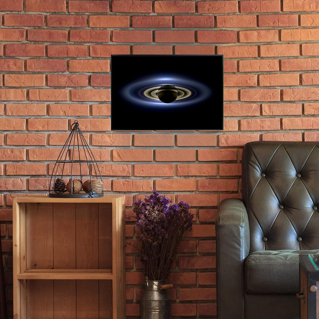 Blessed Posters Saturn Poster – Night Sky Wall Art Print for Bedroom, Living Room, Office, or Home Decor – Space Astronomy Photography Artwork