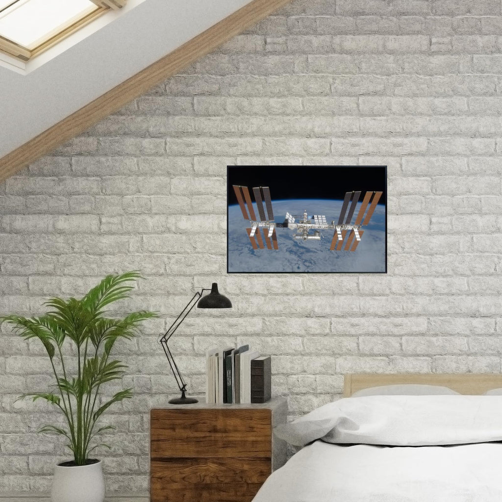 Blessed Posters International Space Station Poster – Galaxy Wall Art Print for Home Office Bedroom Decor – Space Photography Artwork