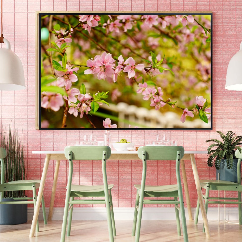 Flowering Cherry Tree Wall Art Poster – Botanical Bloom Print for Home Decor, Nature Art for Living Room, Bedroom, or Office – Elegant Floral Art Print