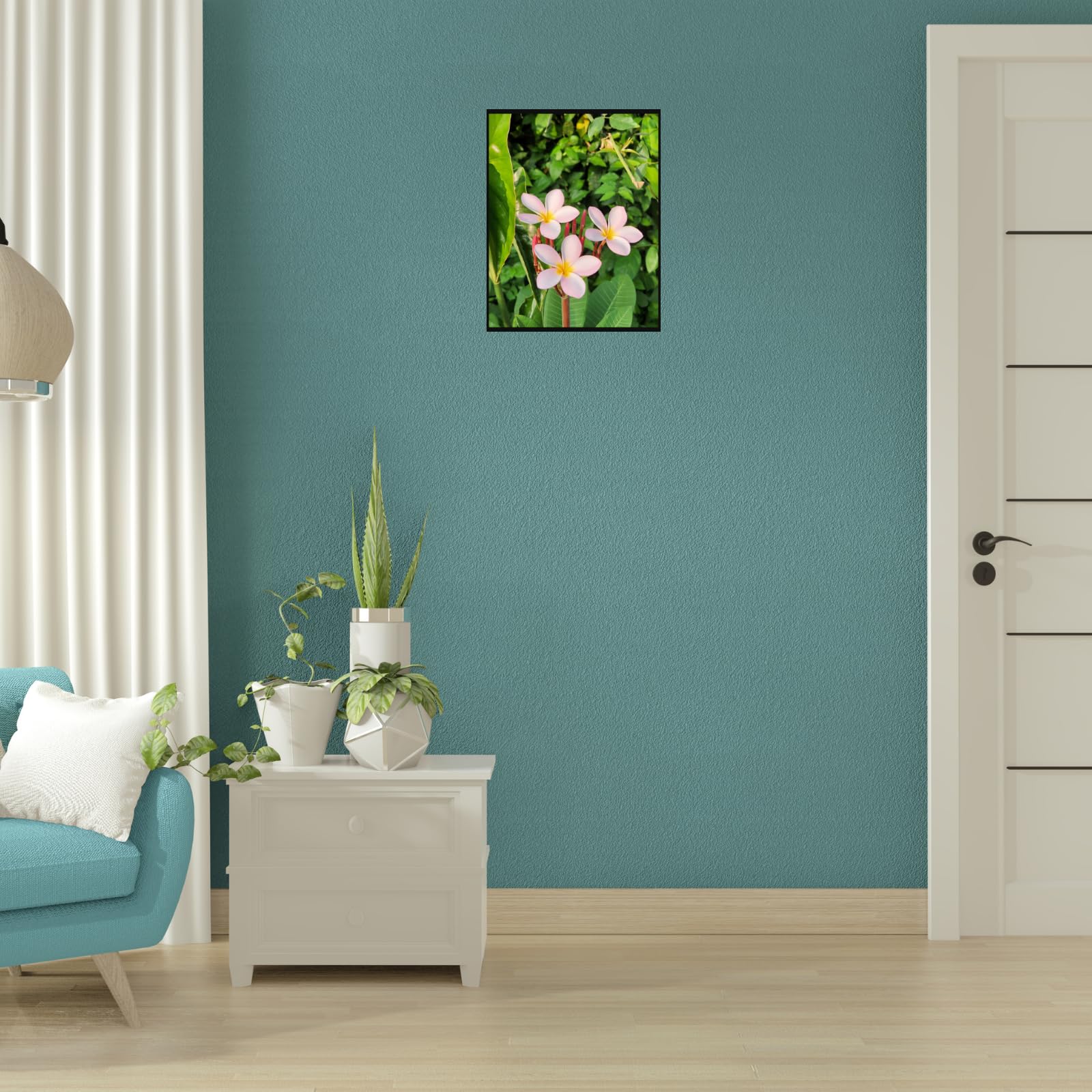 Plumeria Wall Art Poster – Tropical Flower Artwork for Home Decor, Botanical Print for Living Room, Bedroom, Office, Modern Floral Aesthetic