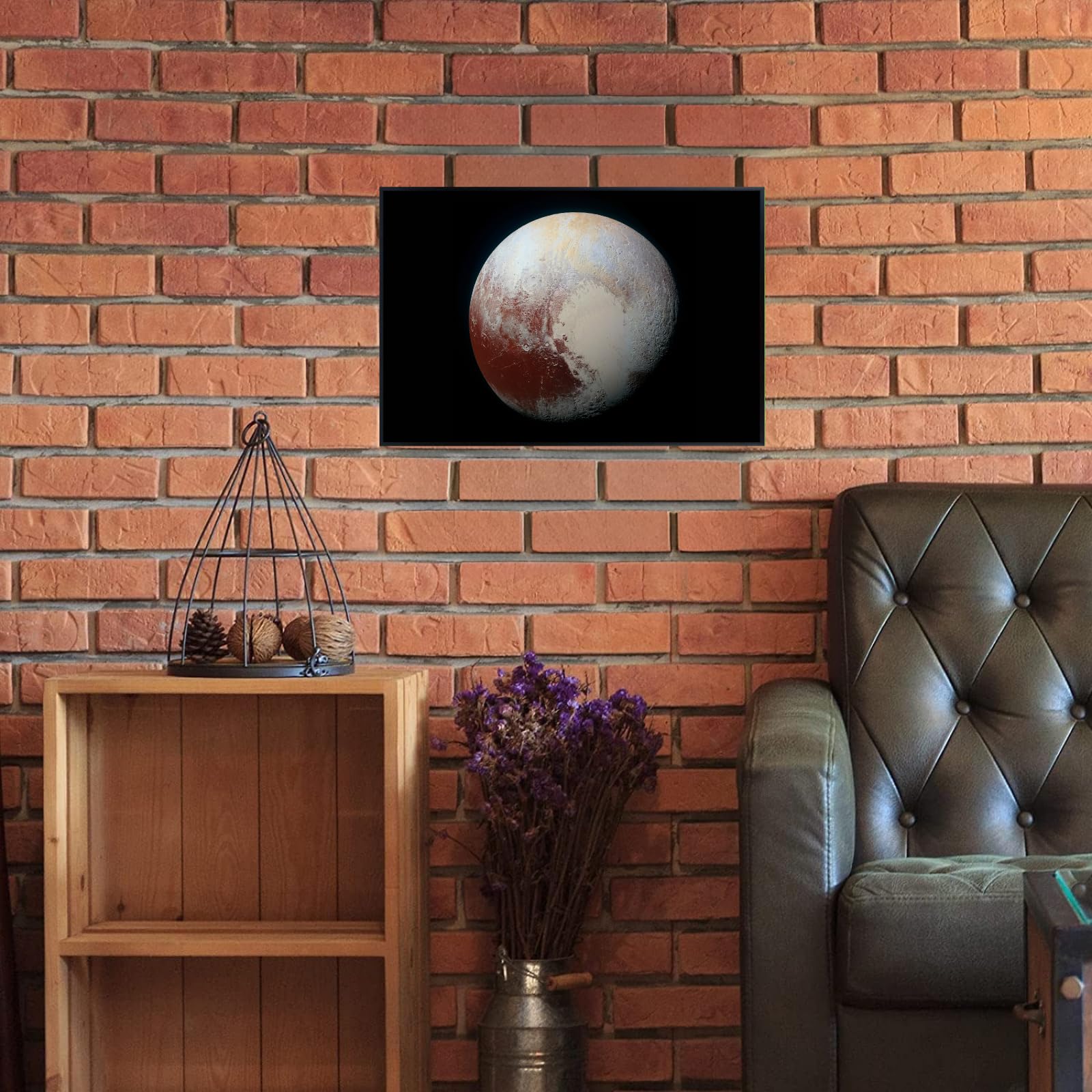 Blessed Posters Pluto Poster – Night Sky Wall Art Print for Bedroom, Living Room, Office, or Home Decor – Space Astronomy Photography Artwork