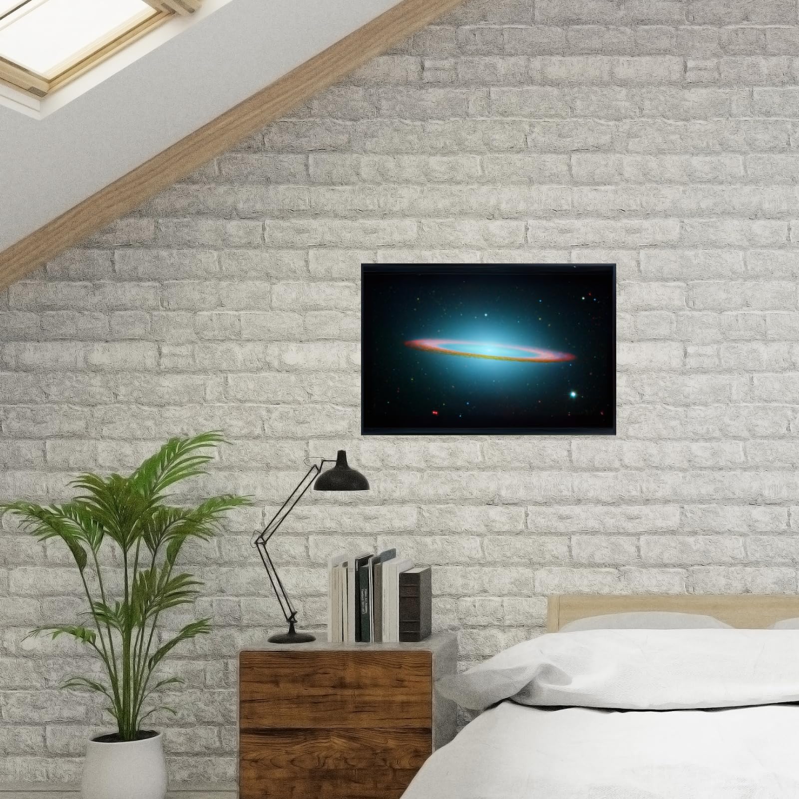 Blessed Posters Sombrero Galaxy Wall Art – Space Photography Print Galaxy Night Sky Poster Astronomy Artwork for Bedroom Living Room Home Office Decor