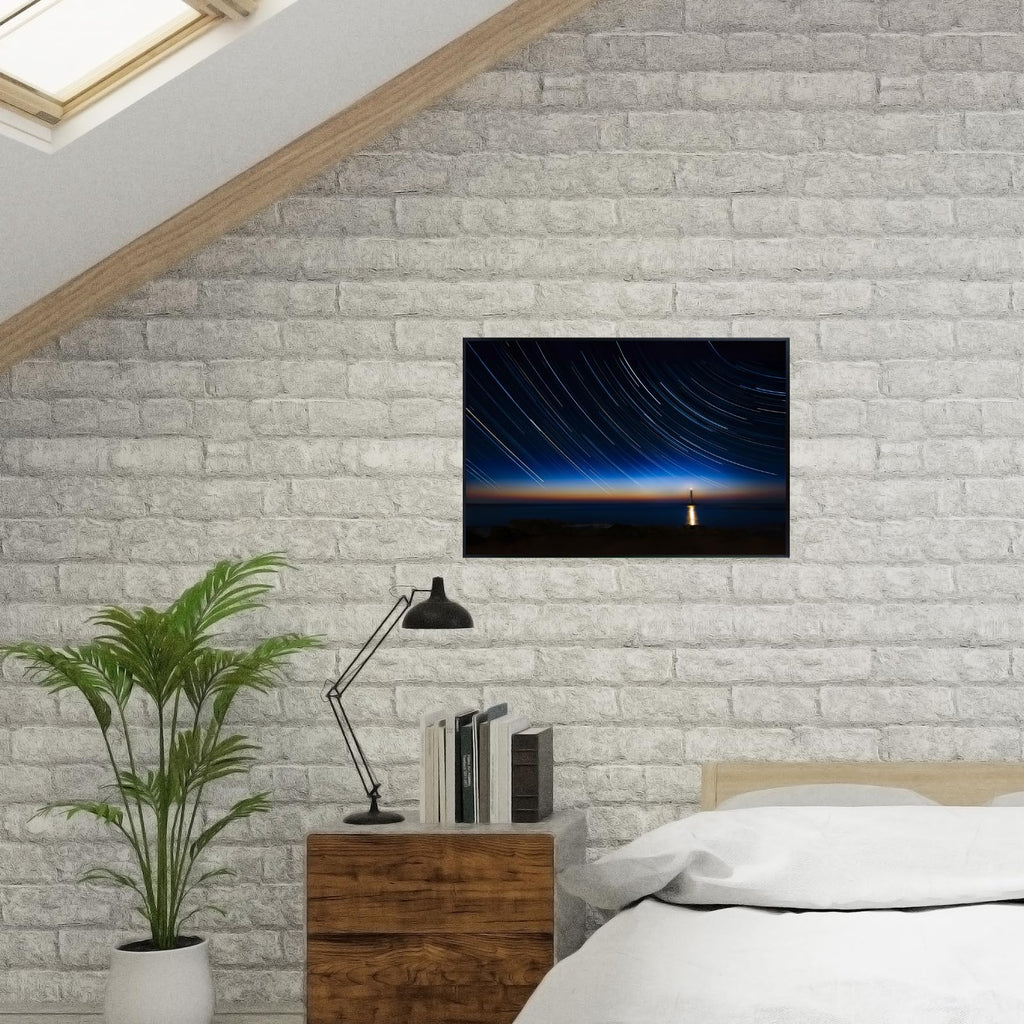 Blessed Posters Star Trails Panorama Poster – Galaxy Night Sky Wall Art for Bedroom Living Room Office or Home Decor – Space Astronomy Photography Print
