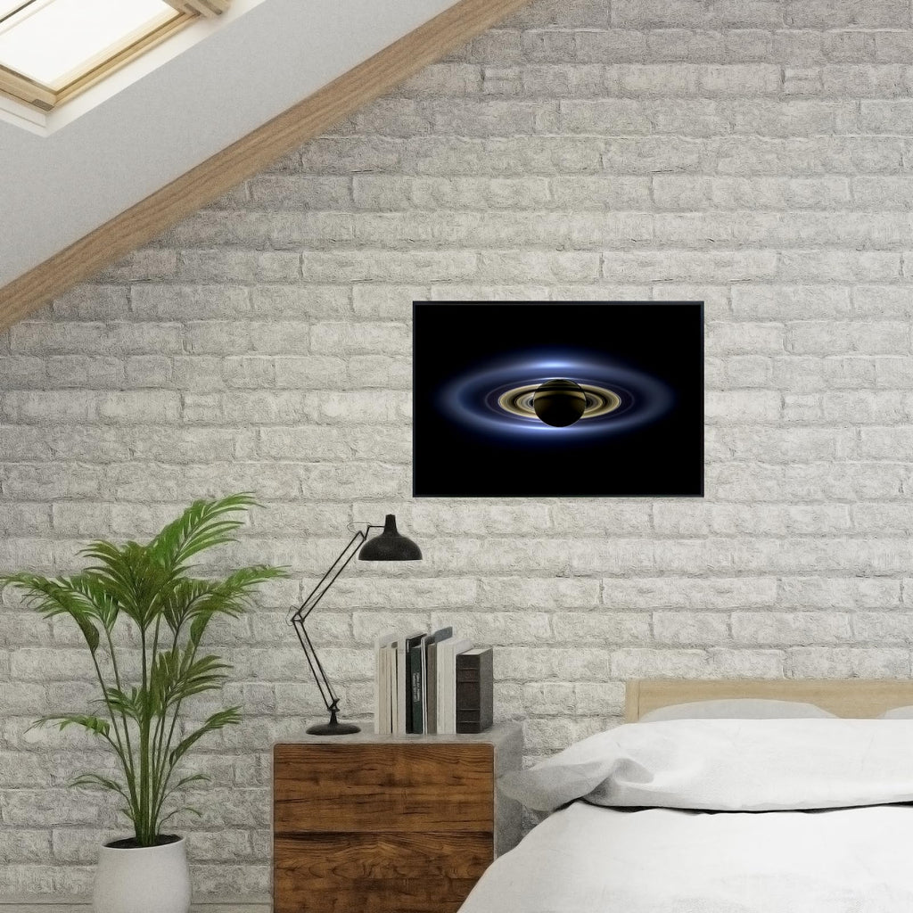Blessed Posters Saturn Poster – Night Sky Wall Art Print for Bedroom, Living Room, Office, or Home Decor – Space Astronomy Photography Artwork
