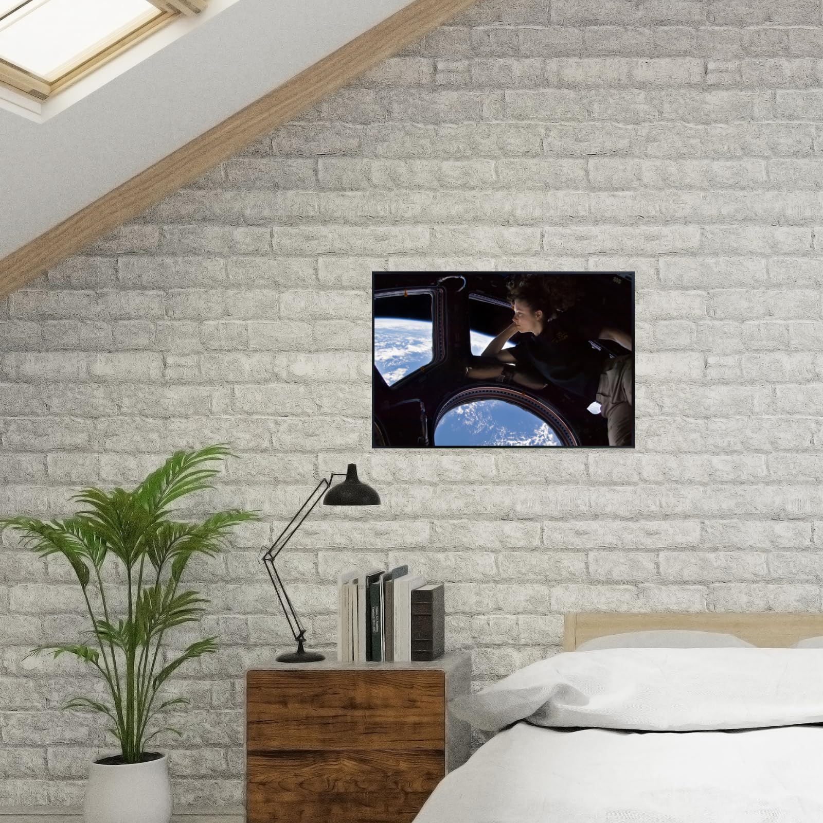 Blessed Posters Tracy Caldwell Dyson in Cupola Wall Art – NASA Astronaut Space Station Poster – Astronomy Photography Print for Home Office Bedroom Decor