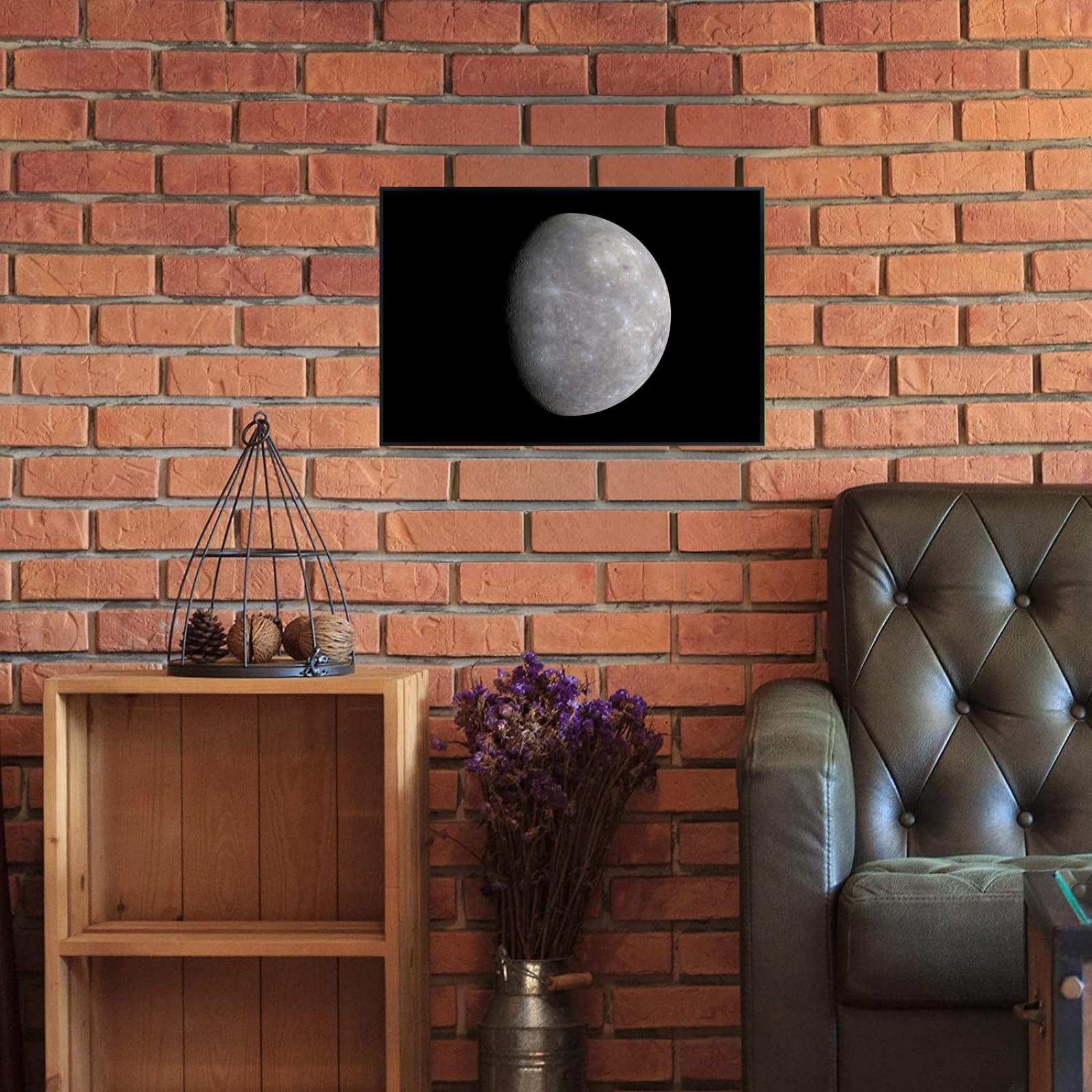 Blessed Posters Mercury Poster – Night Sky Wall Art Print for Bedroom, Living Room, Office, or Home Decor – Space Astronomy Photography Artwork