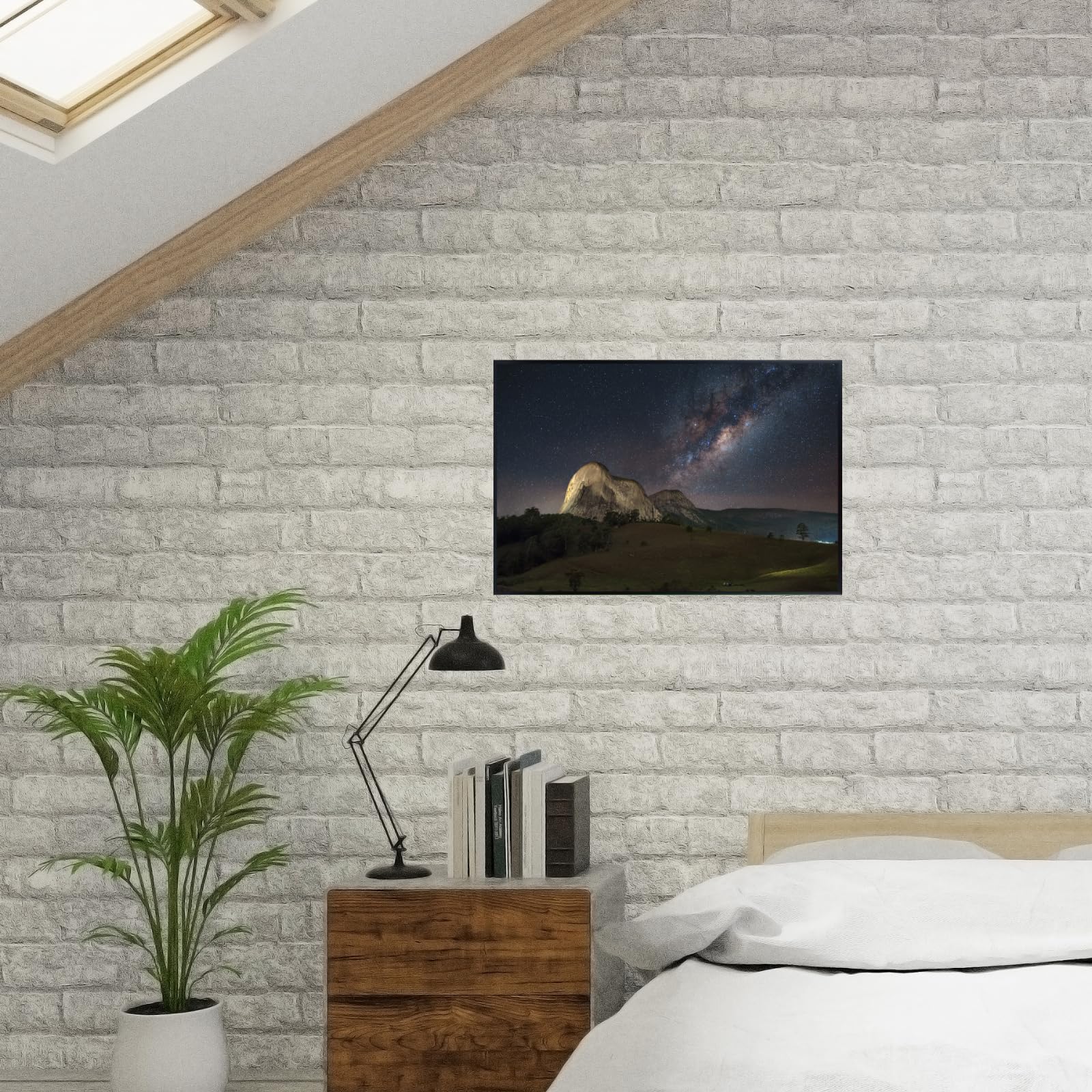 Blessed Posters Milky Way Poster – Galaxy Night Sky Wall Art for Bedroom, Living Room, Office, or Home Decor – Space Photography Print